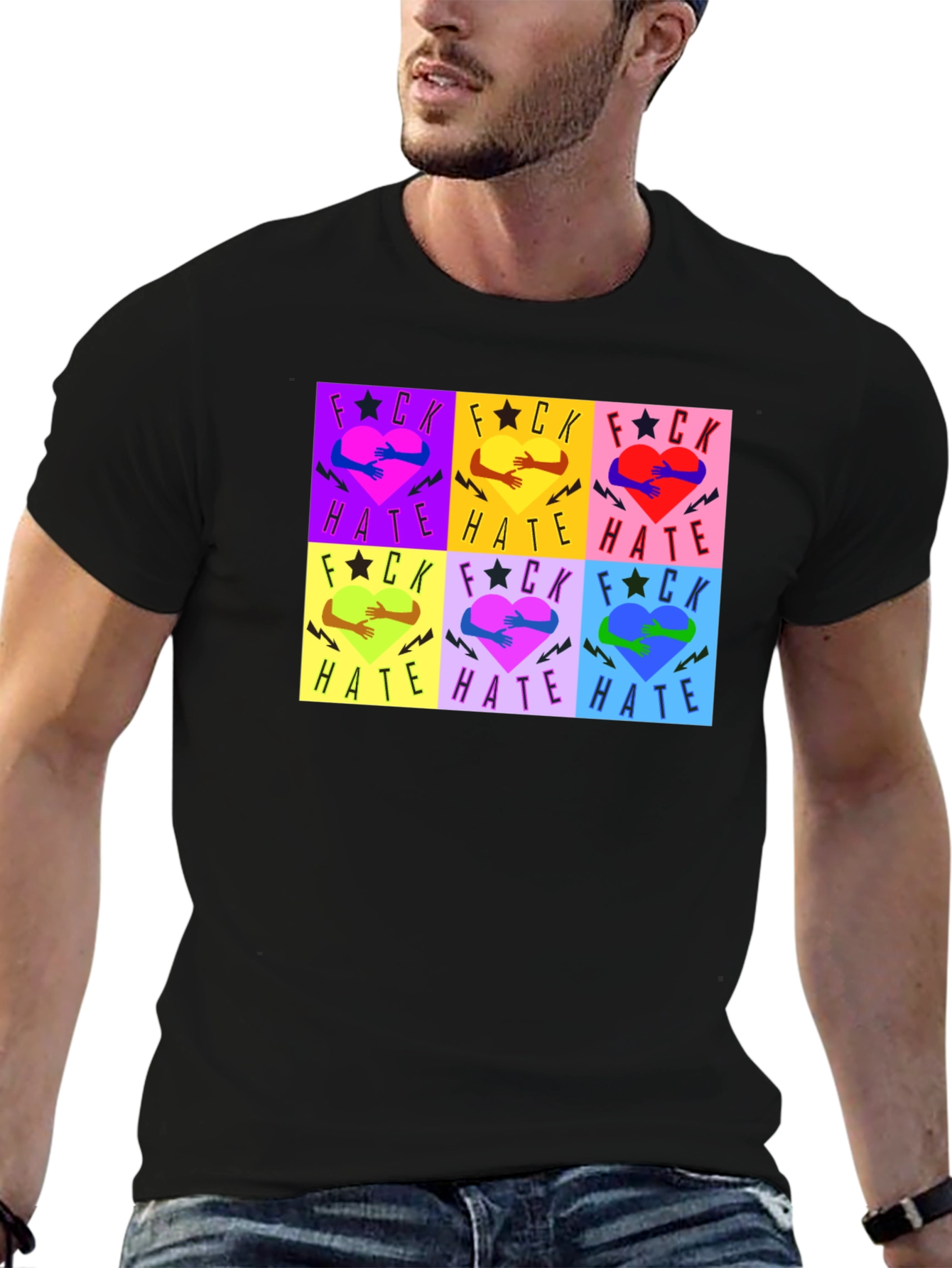 F*ck Hate Graphic T-Shirt