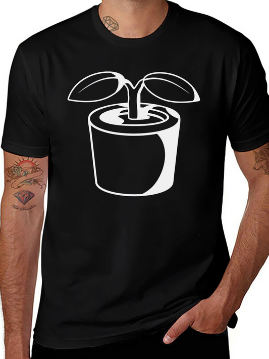 Sprout Graphic Tee - Black Cotton T-Shirt