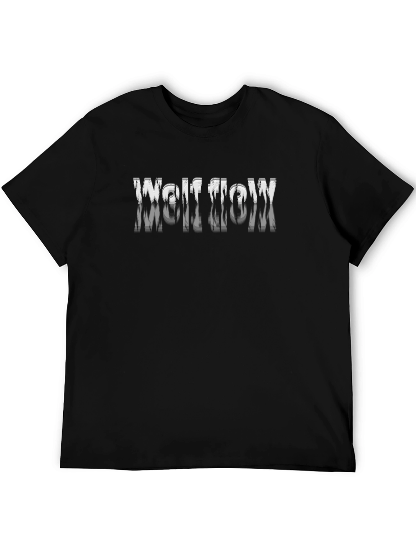 Wolf Flow Black Graphic T-Shirt