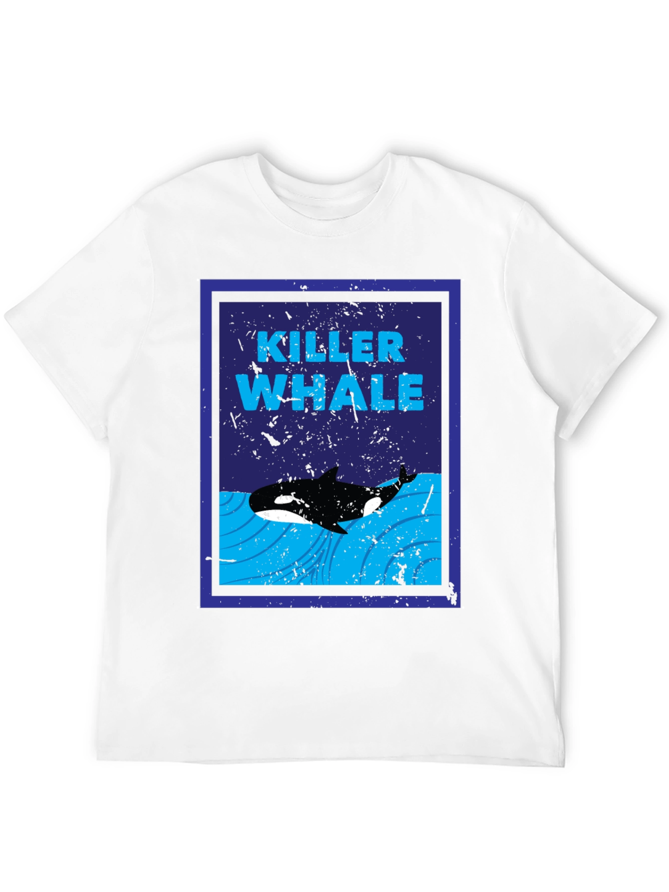 Killer Whale Graphic Print Crew Neck T-Shirt