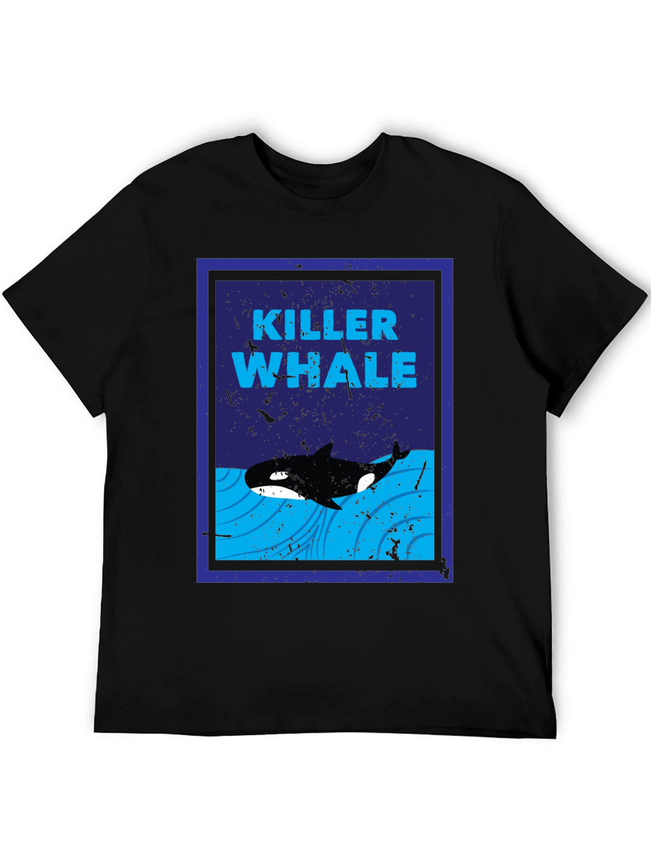 Killer Whale Graphic Print Crew Neck T-Shirt