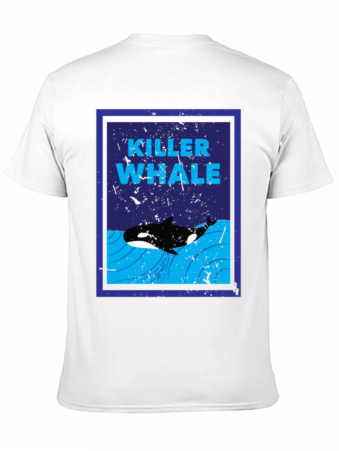 Killer Whale Graphic Print Crew Neck T-Shirt