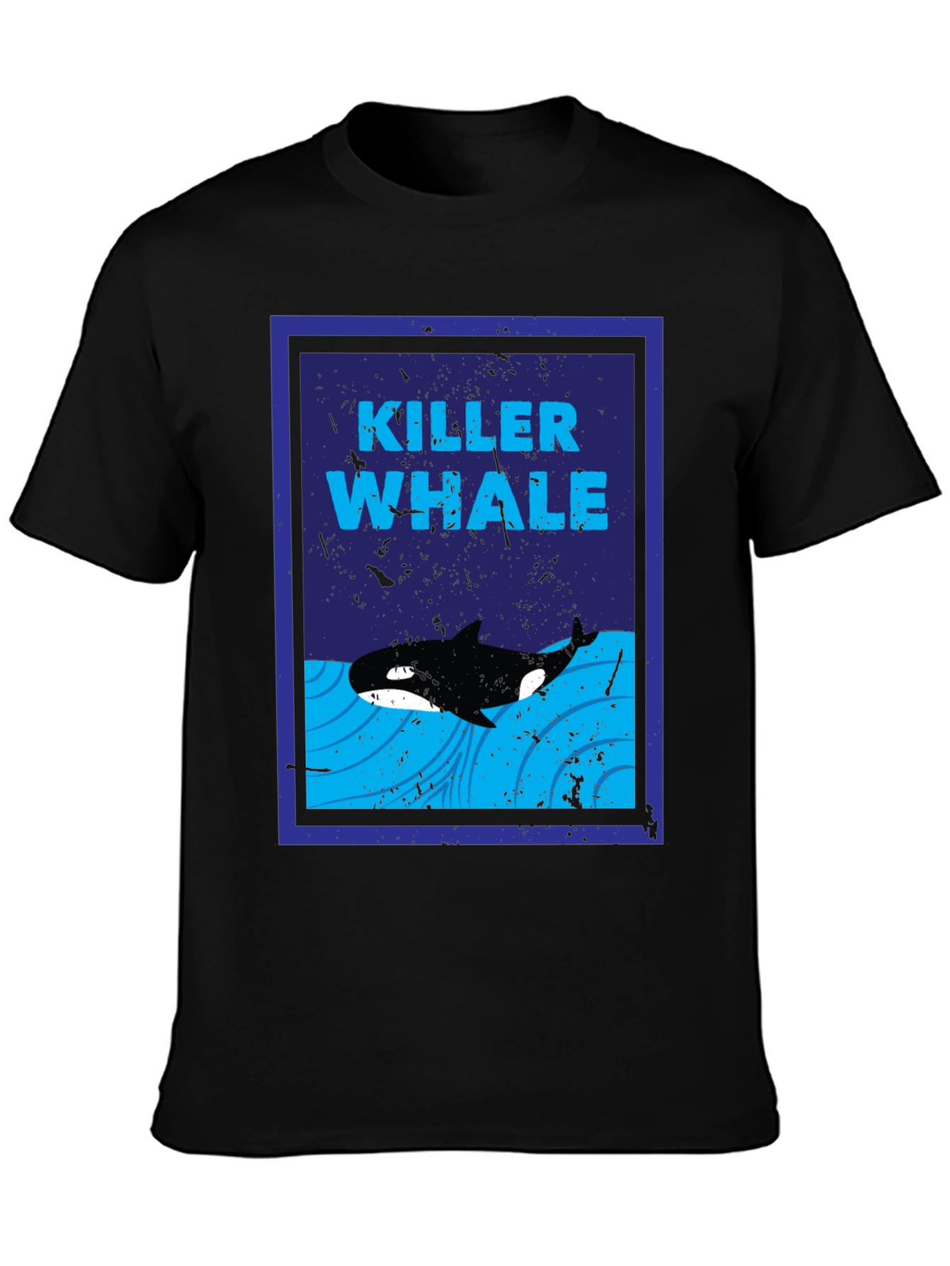 Killer Whale Graphic Print Crew Neck T-Shirt