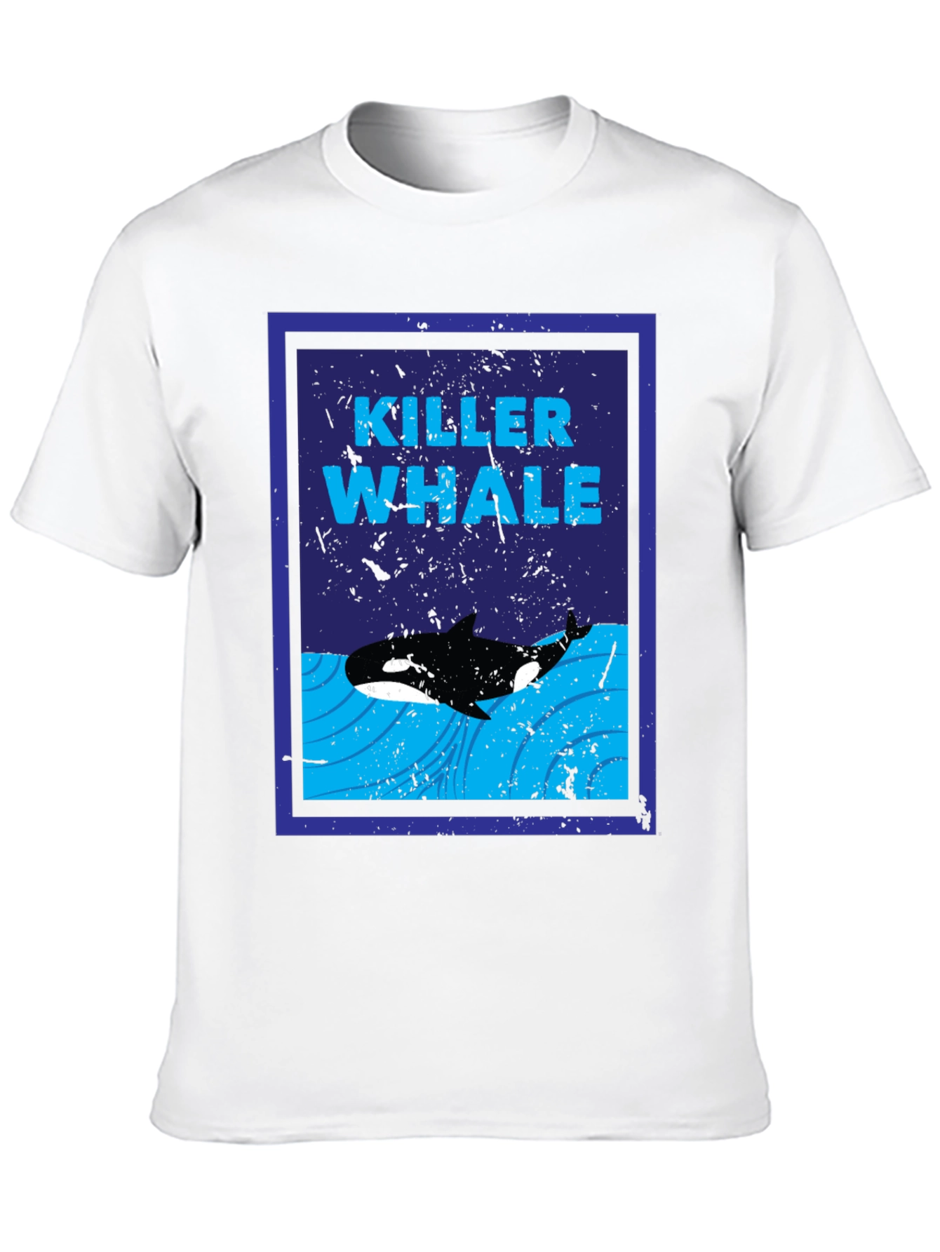 Killer Whale Graphic Print Crew Neck T-Shirt