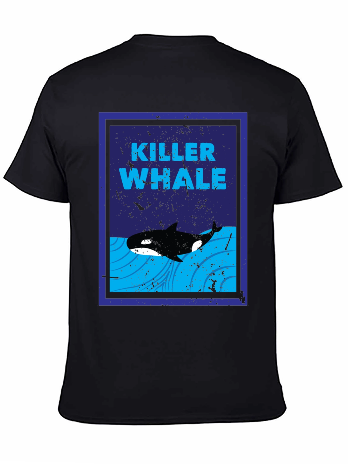 Killer Whale Graphic Print Crew Neck T-Shirt