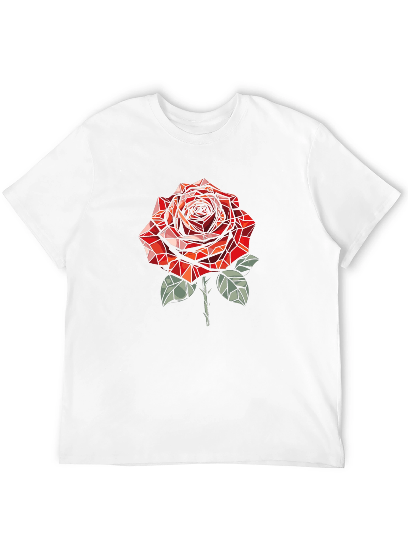 Geometric Rose Graphic T-Shirt