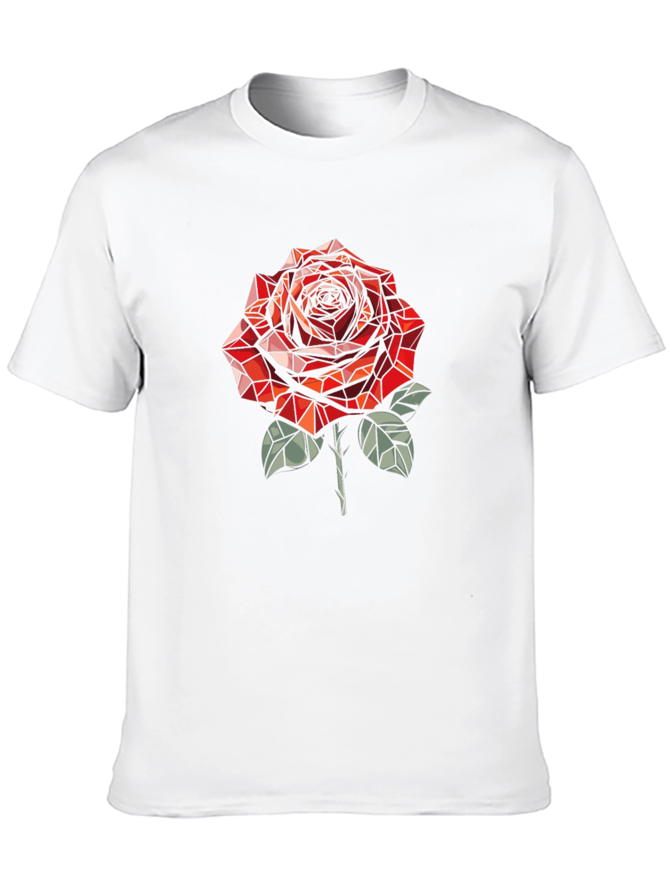 Geometric Rose Graphic T-Shirt