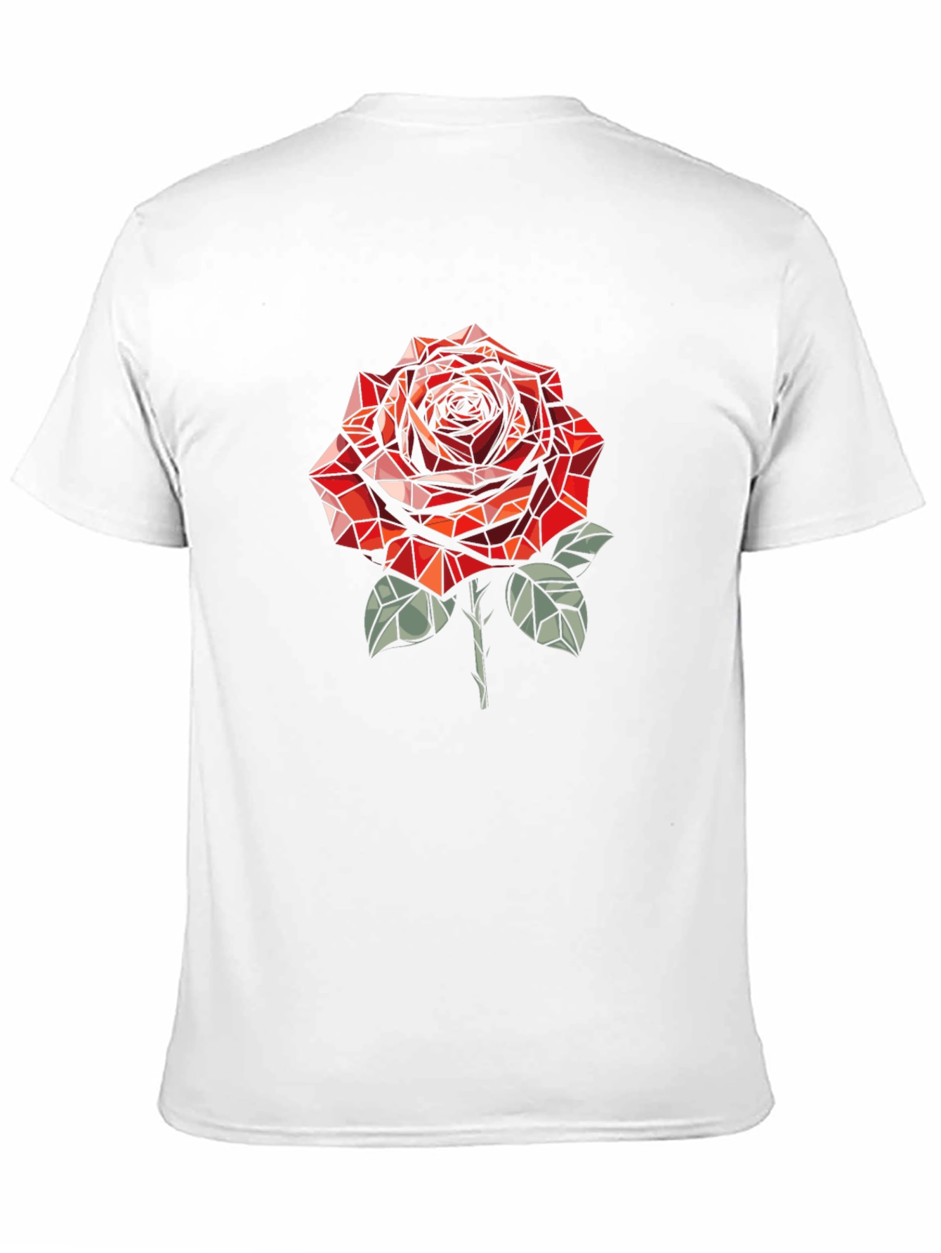 Geometric Rose Graphic T-Shirt