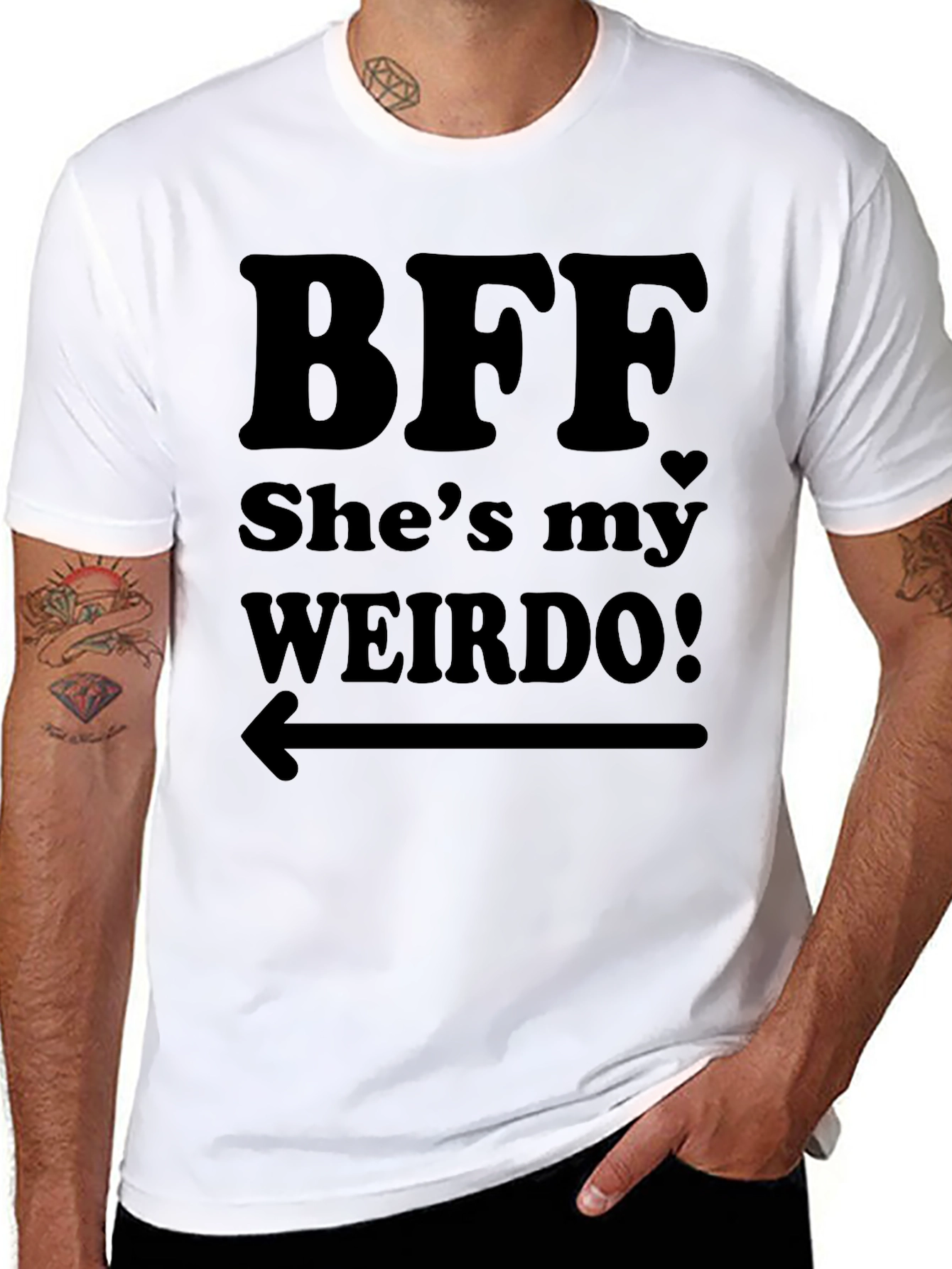 BFF Shes My Weirdo! Black T-Shirt