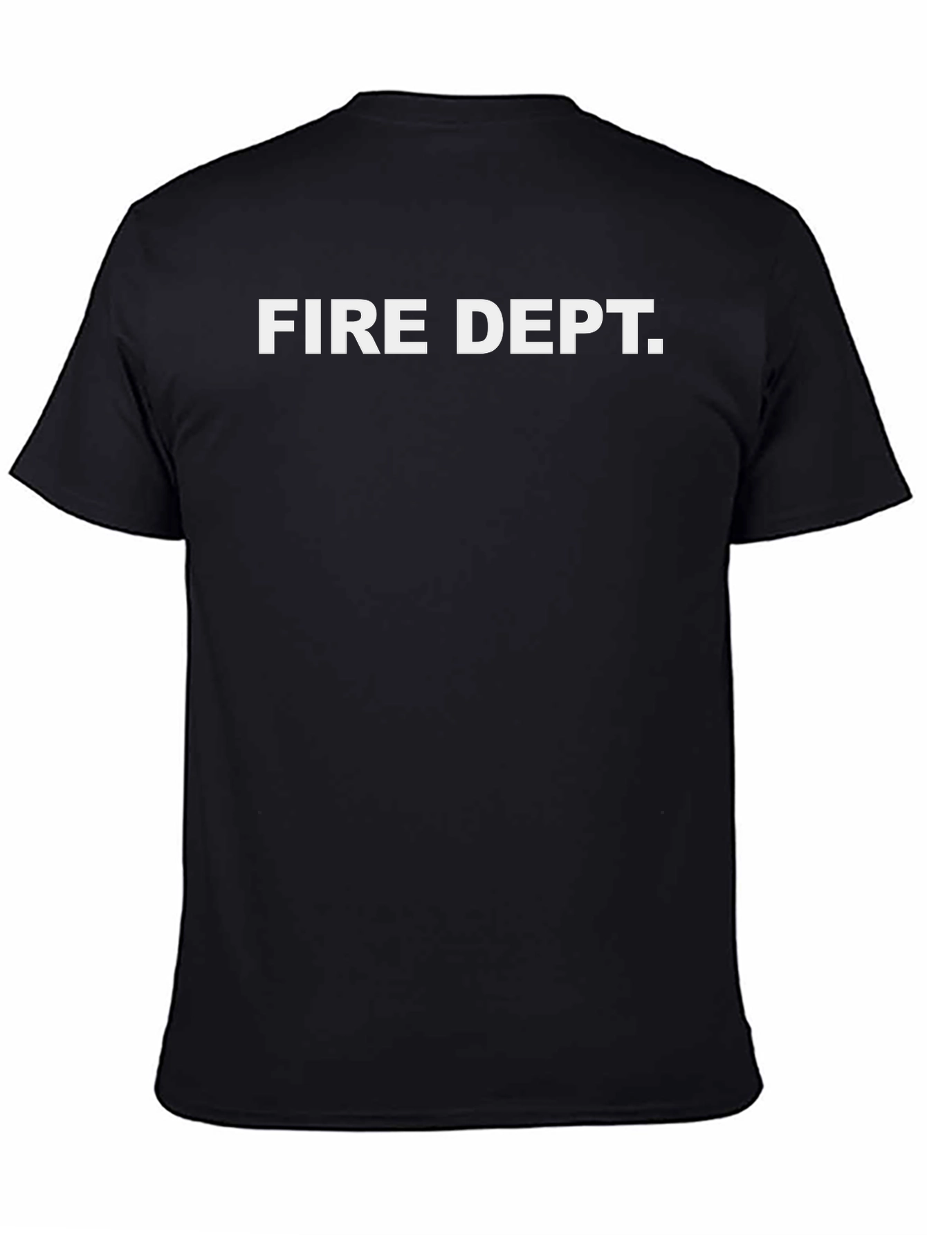 Fire Dept. Black Crew Neck T-Shirt