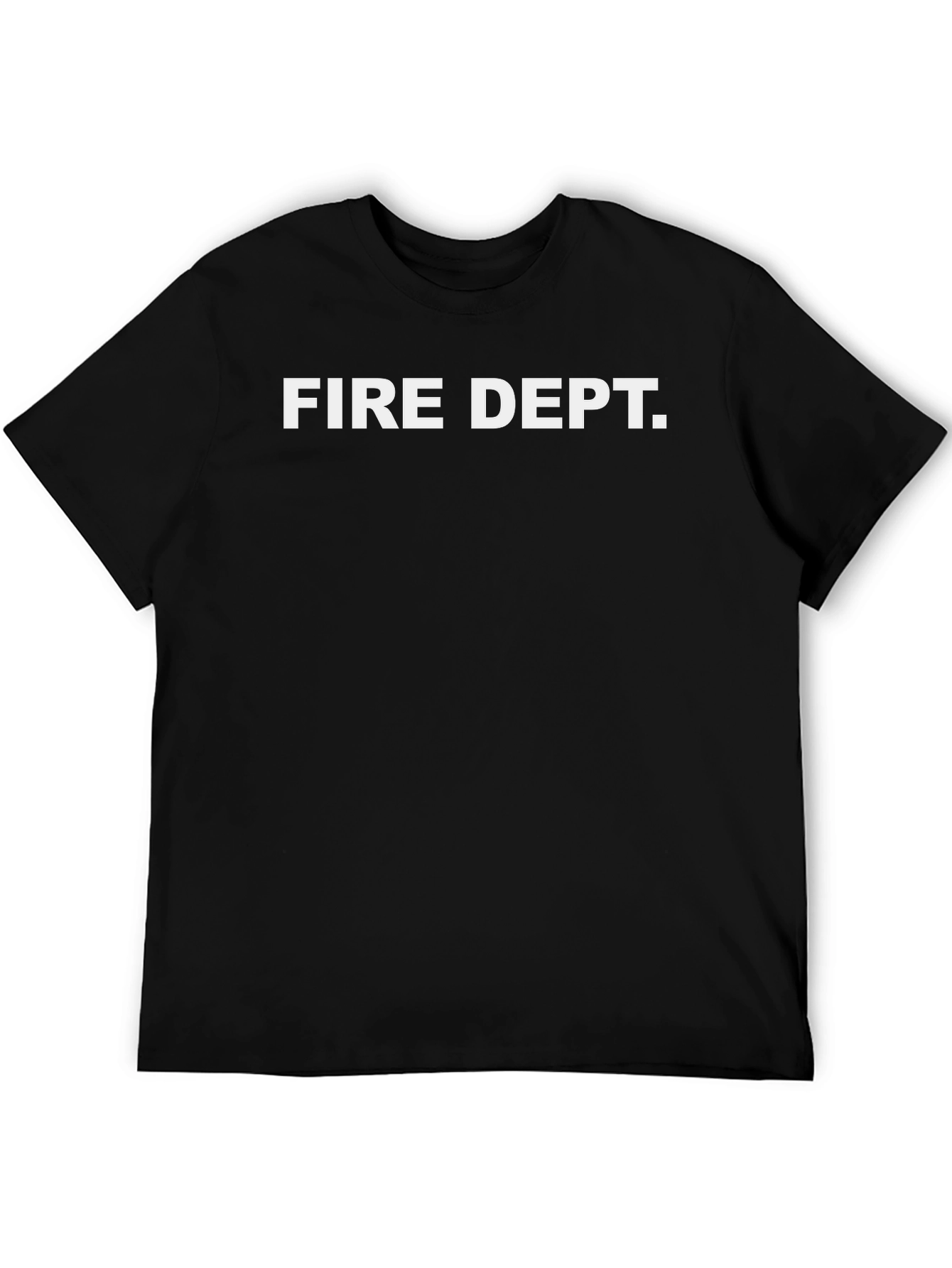 Fire Dept. Black Crew Neck T-Shirt
