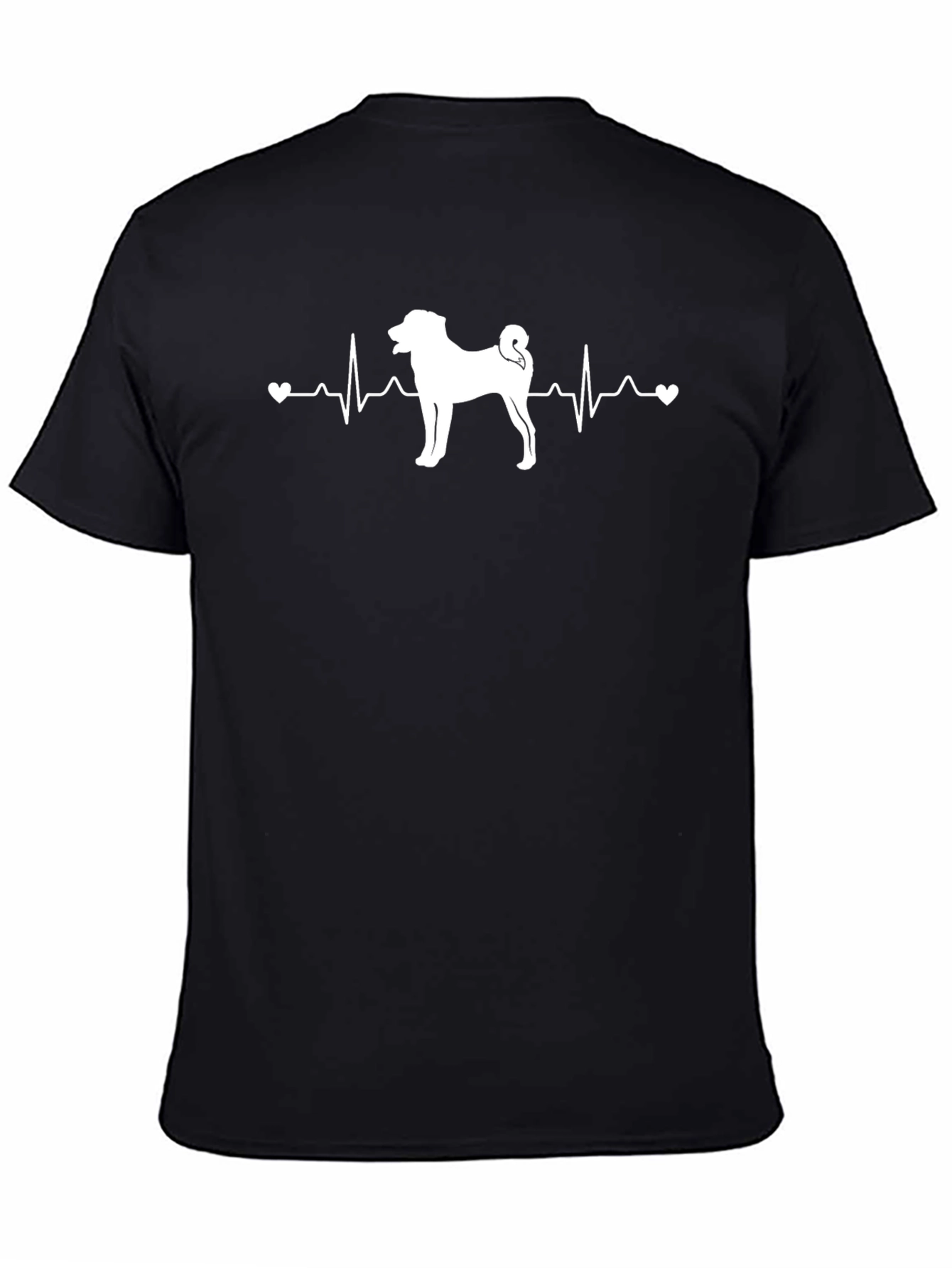Dog Heartbeat Graphic Tee - Mens Black T-Shirt
