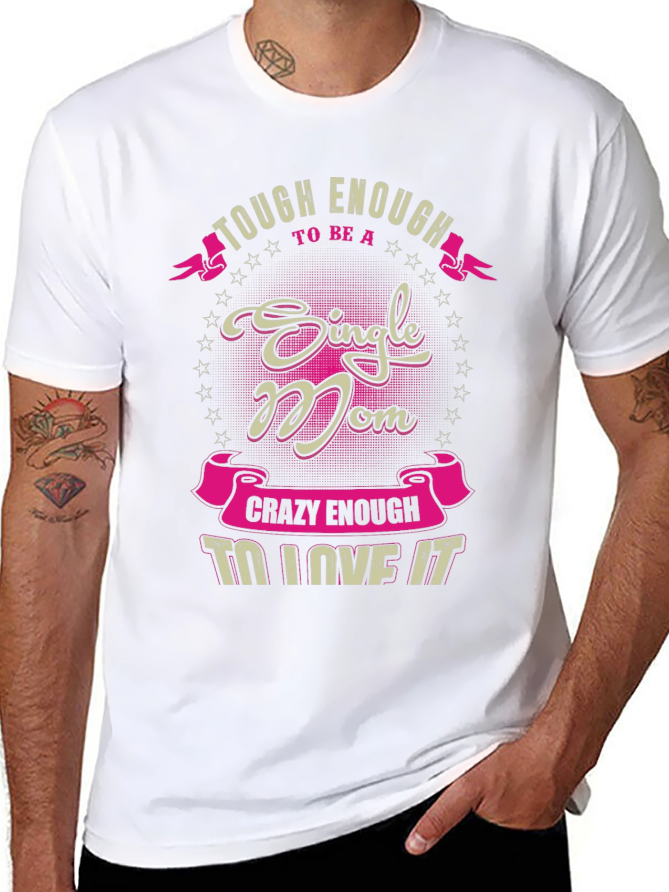 Single Mom Graphic Tee - Tough & Crazy