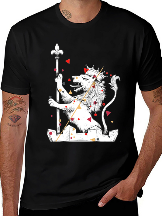 Lion King Graphic Black T-Shirt - Modern Art
