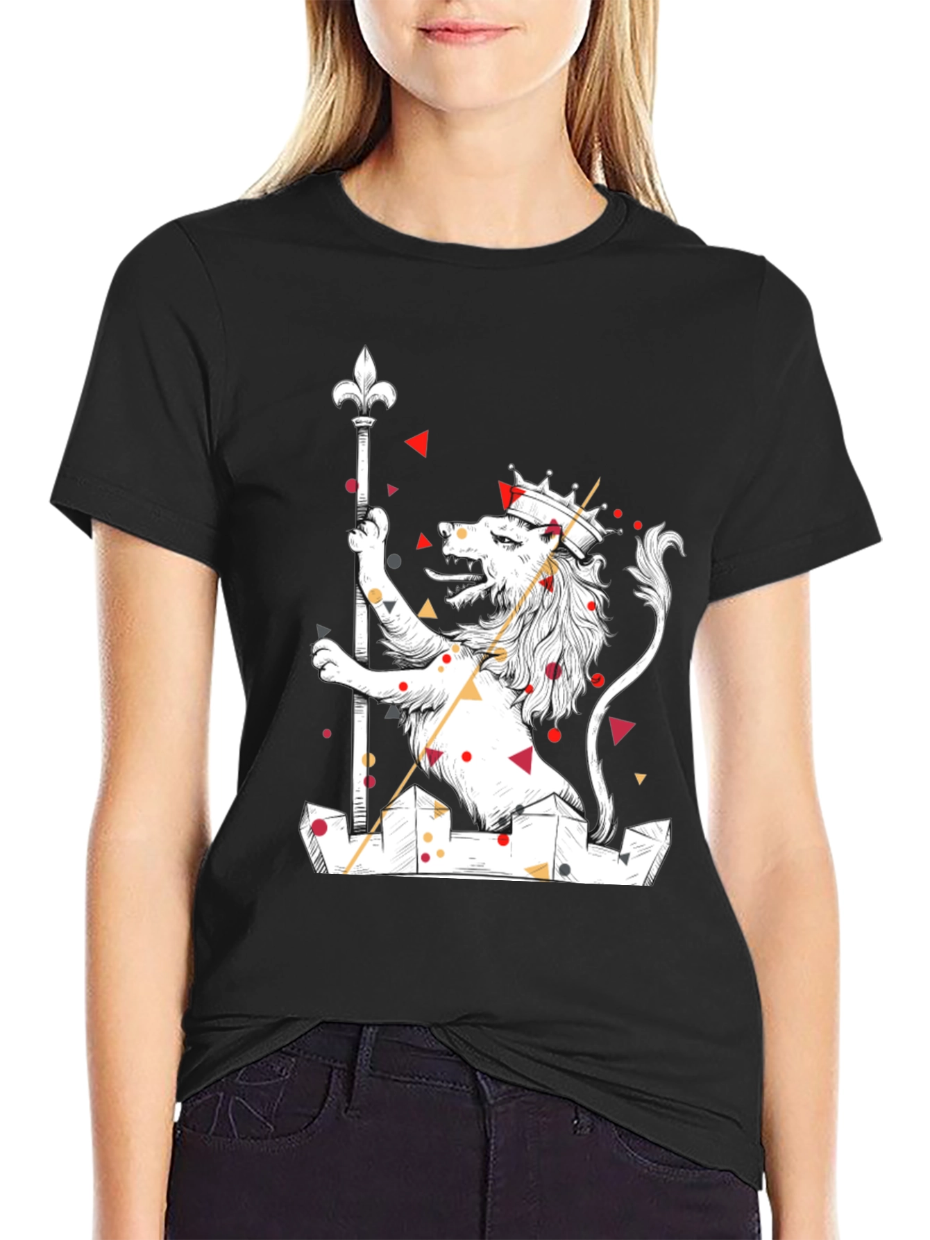 Lion King Graphic Black T-Shirt - Modern Art