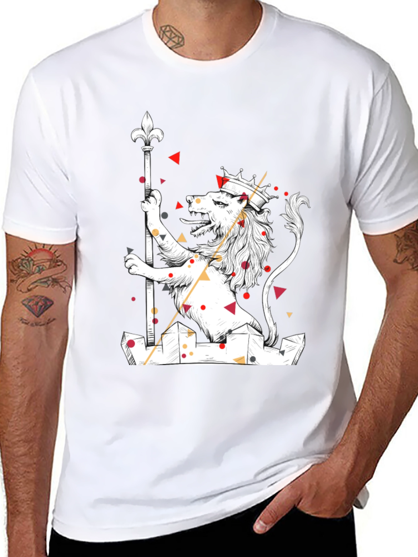 Lion King Graphic Black T-Shirt - Modern Art