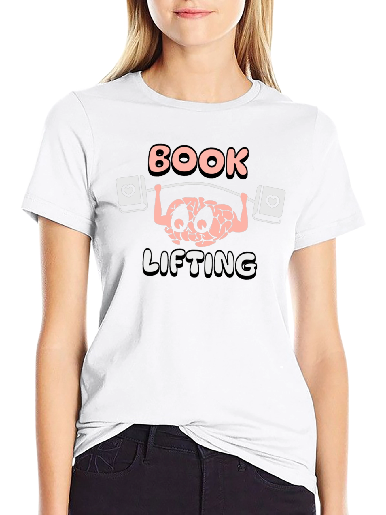 Book Lifting Brain T-Shirt - Nerd Gym Tee