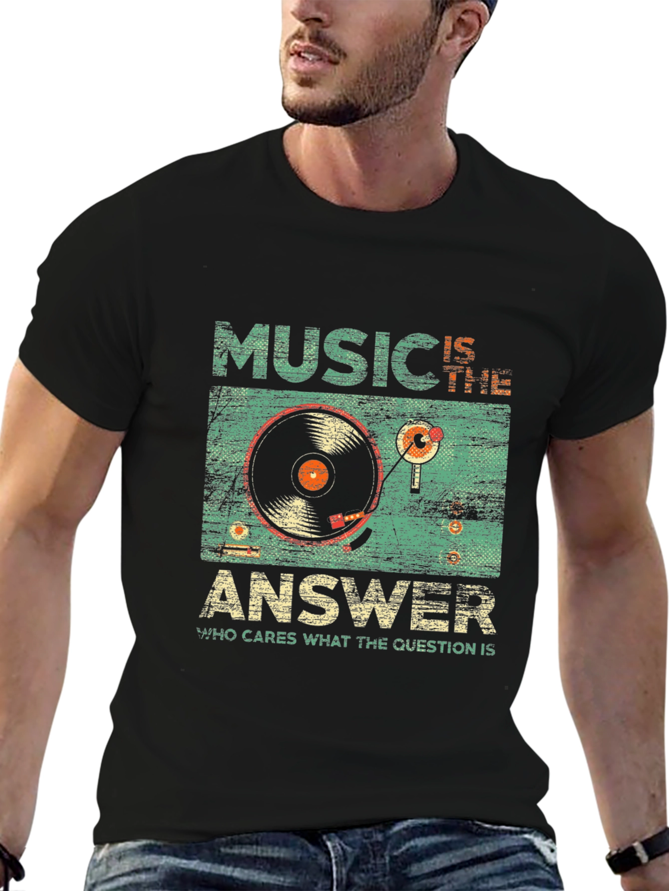 Music is the Answer Retro Graphic Tee