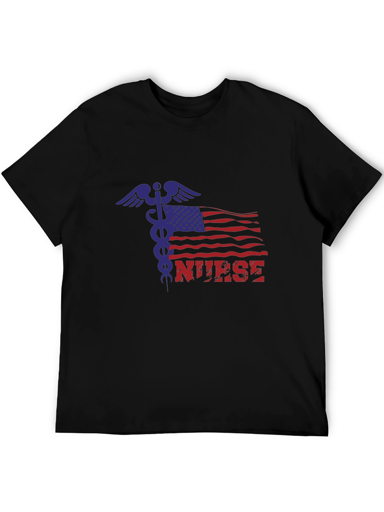 Nurse American Flag Graphic T-Shirt