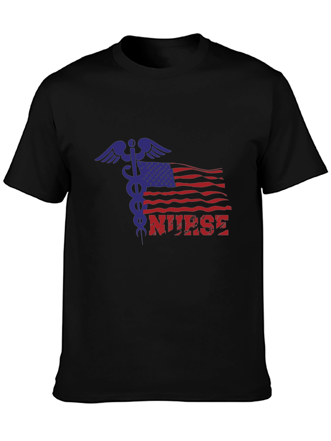 Nurse American Flag Graphic T-Shirt