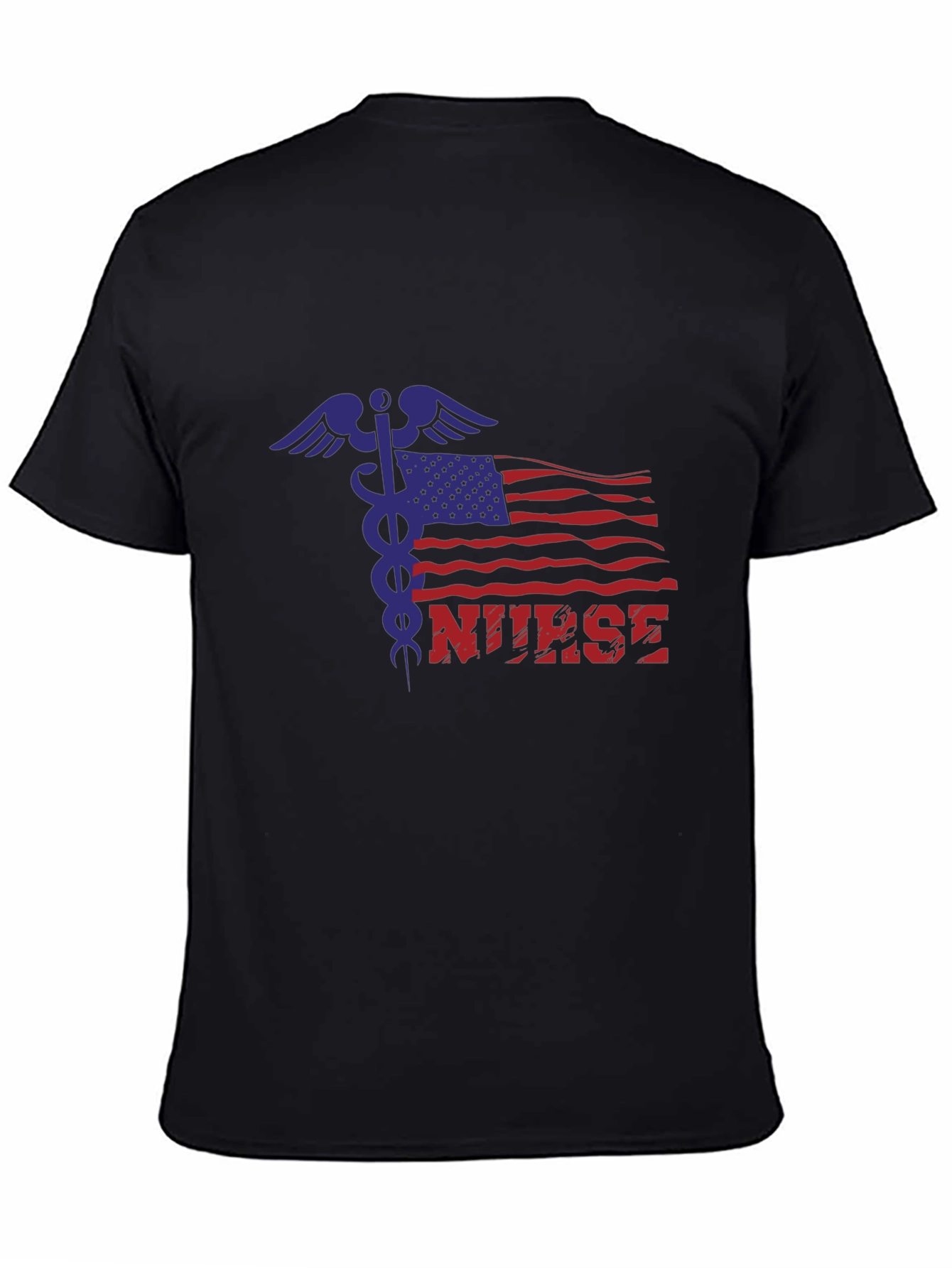 Nurse American Flag Graphic T-Shirt