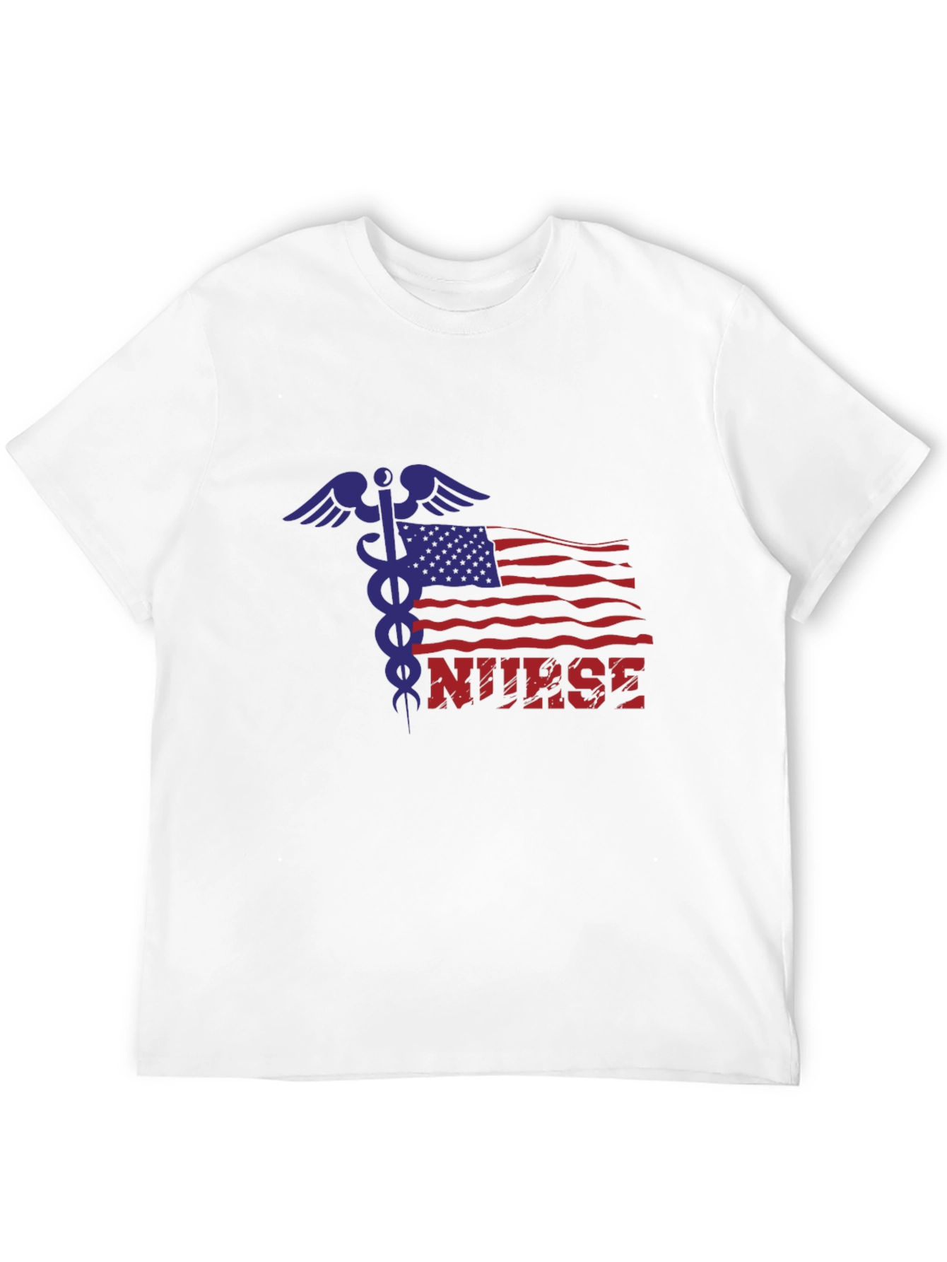 Nurse American Flag Graphic T-Shirt