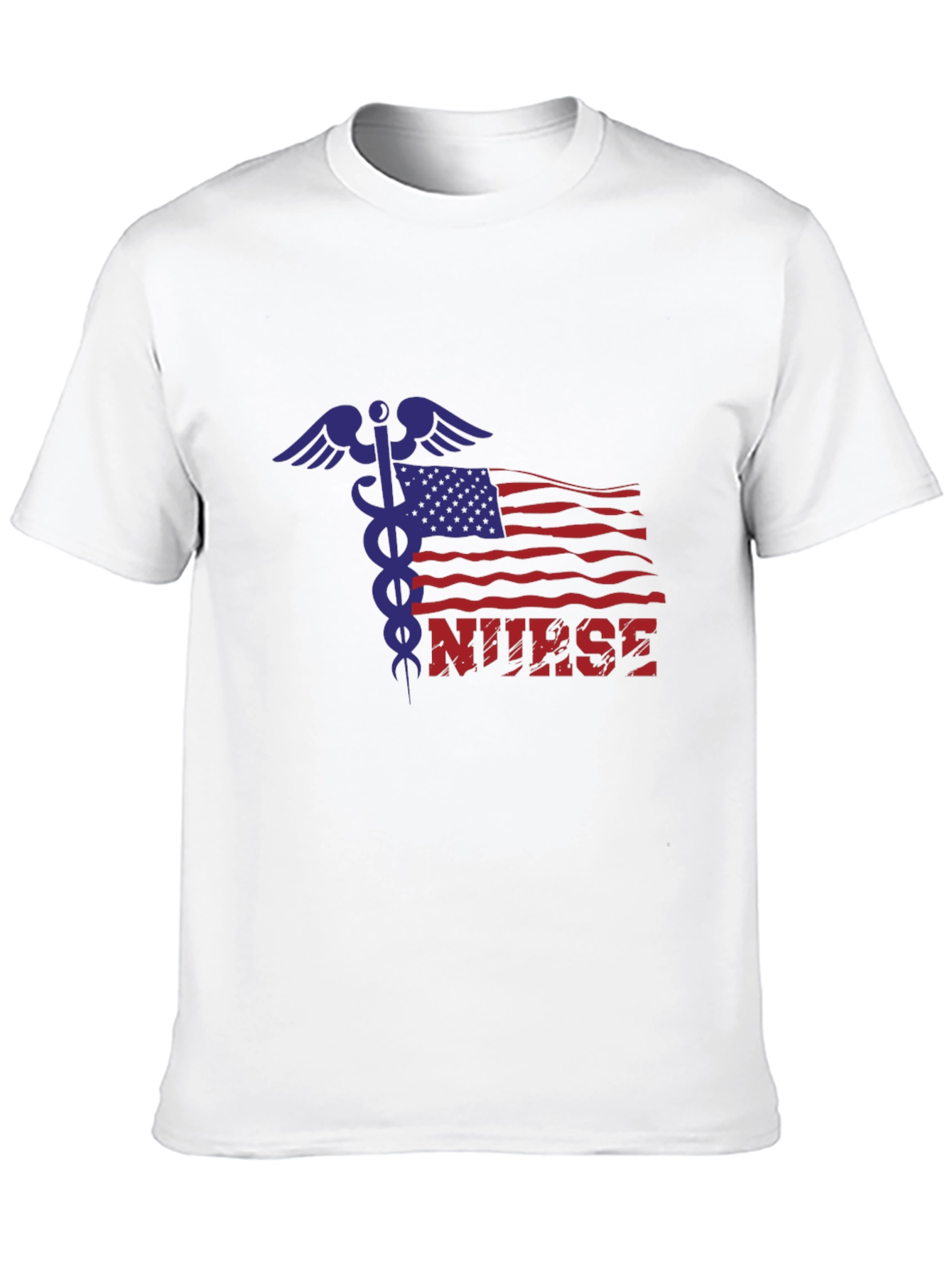 Nurse American Flag Graphic T-Shirt