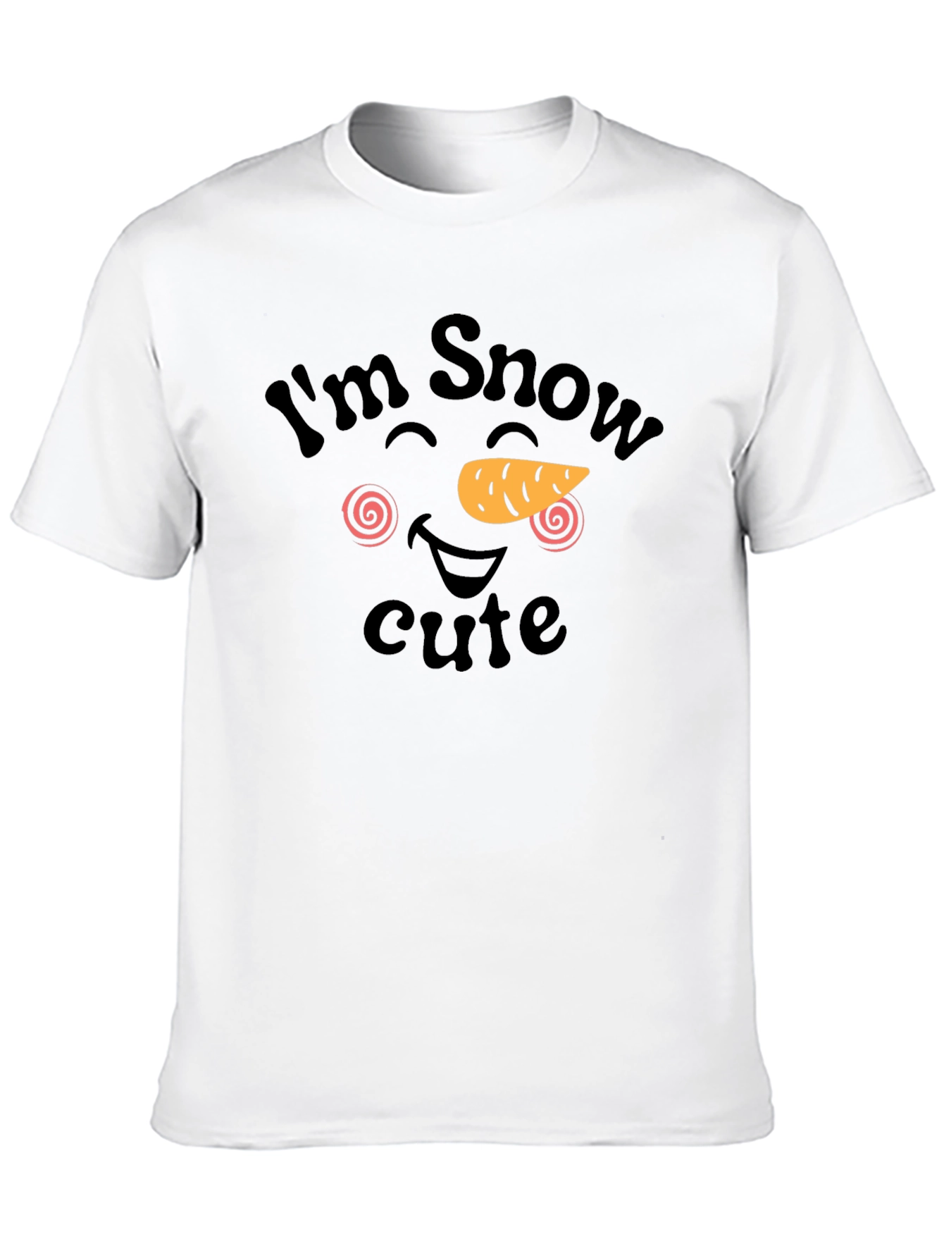 Im Snow Cute Black Graphic T-Shirt