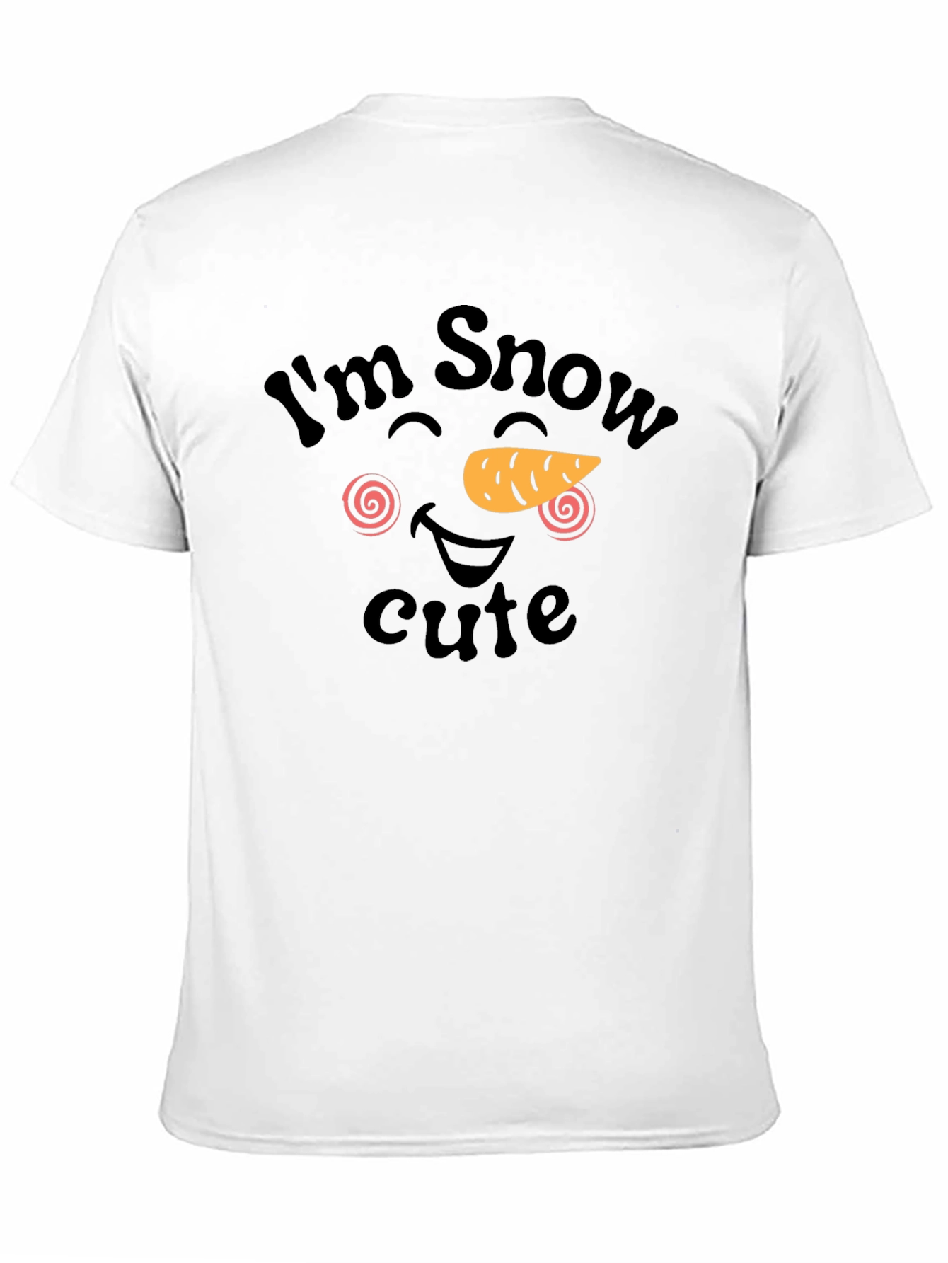 Im Snow Cute Black Graphic T-Shirt