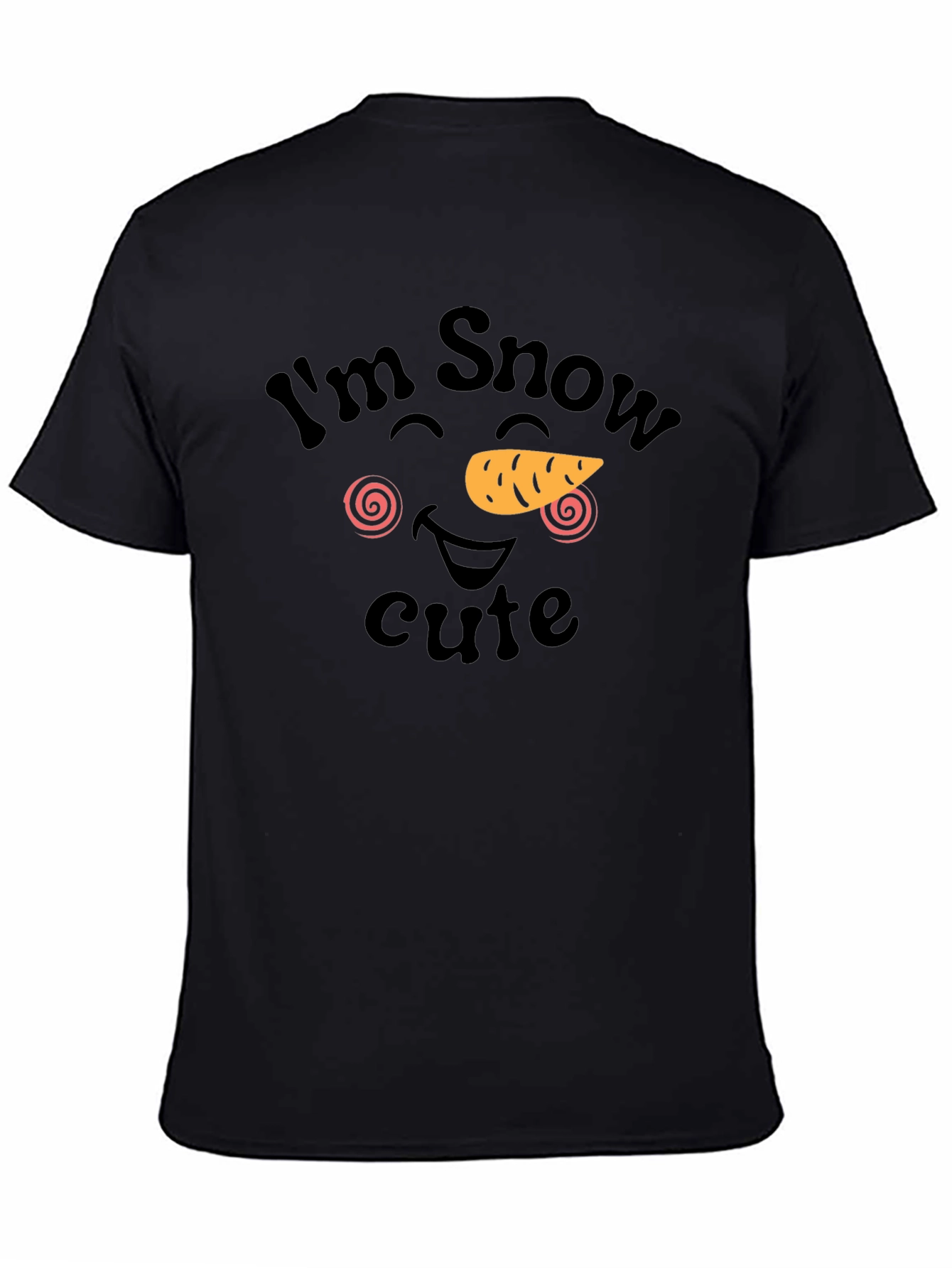 Im Snow Cute Black Graphic T-Shirt