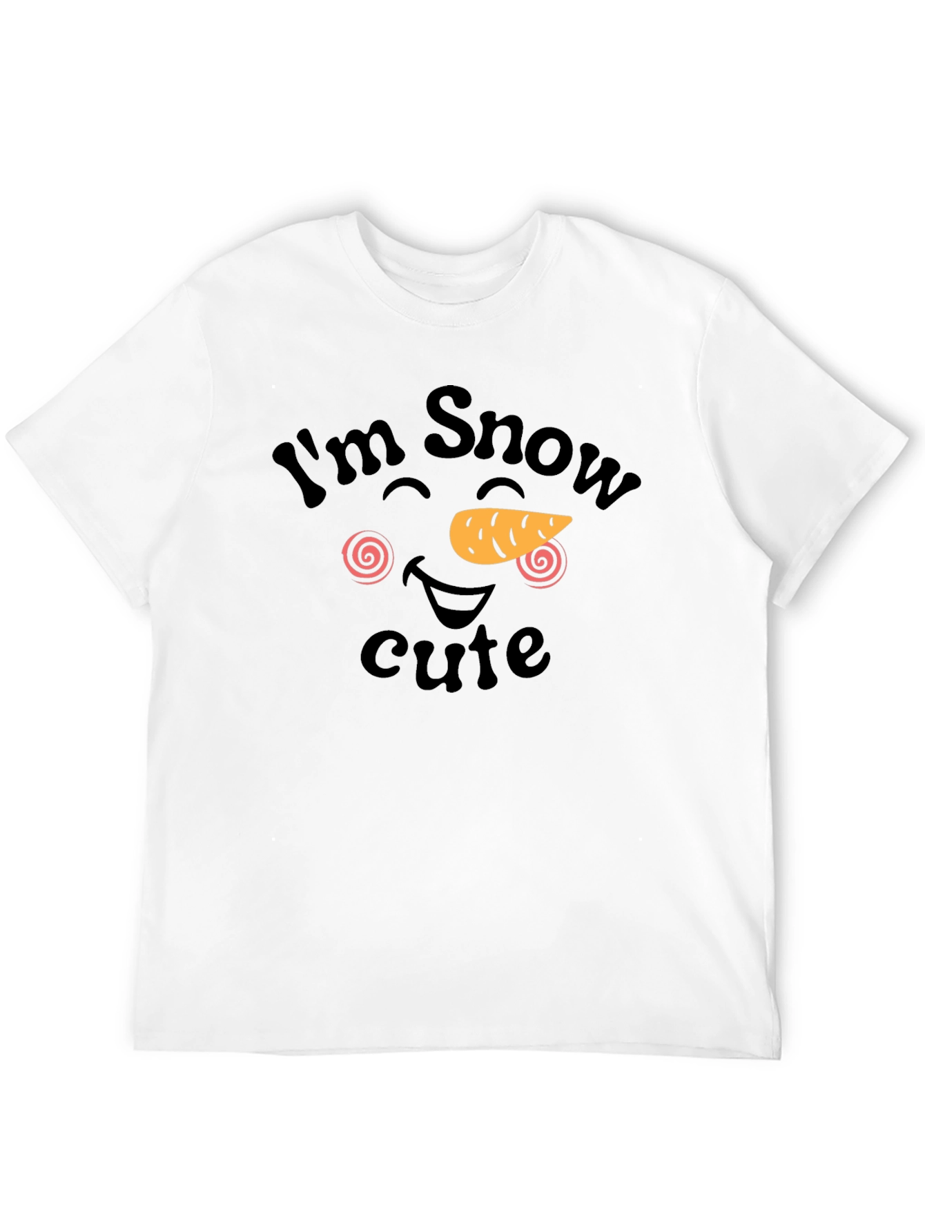 Im Snow Cute Black Graphic T-Shirt
