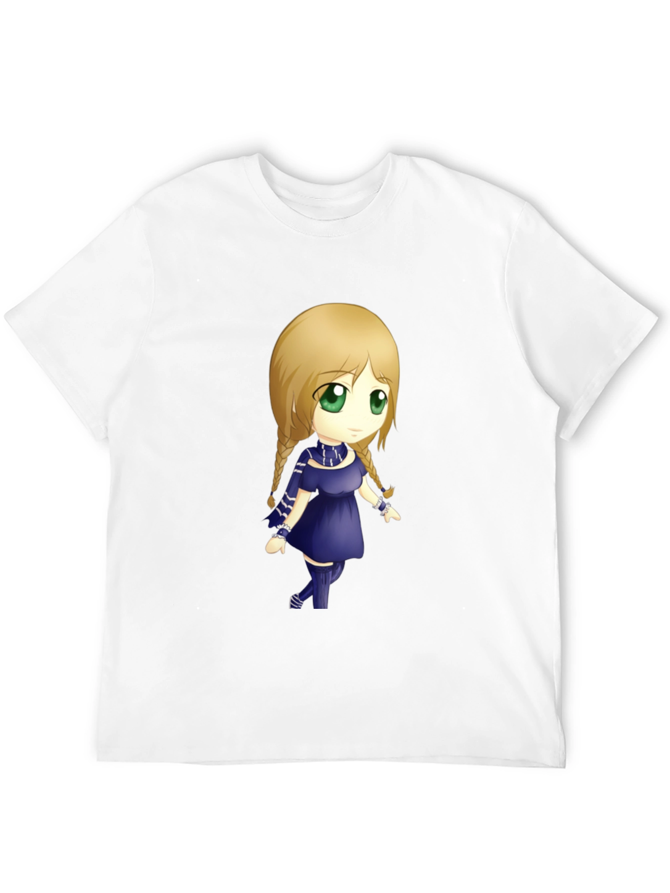 Anime Character Graphic Tee - Black Cotton Shirt