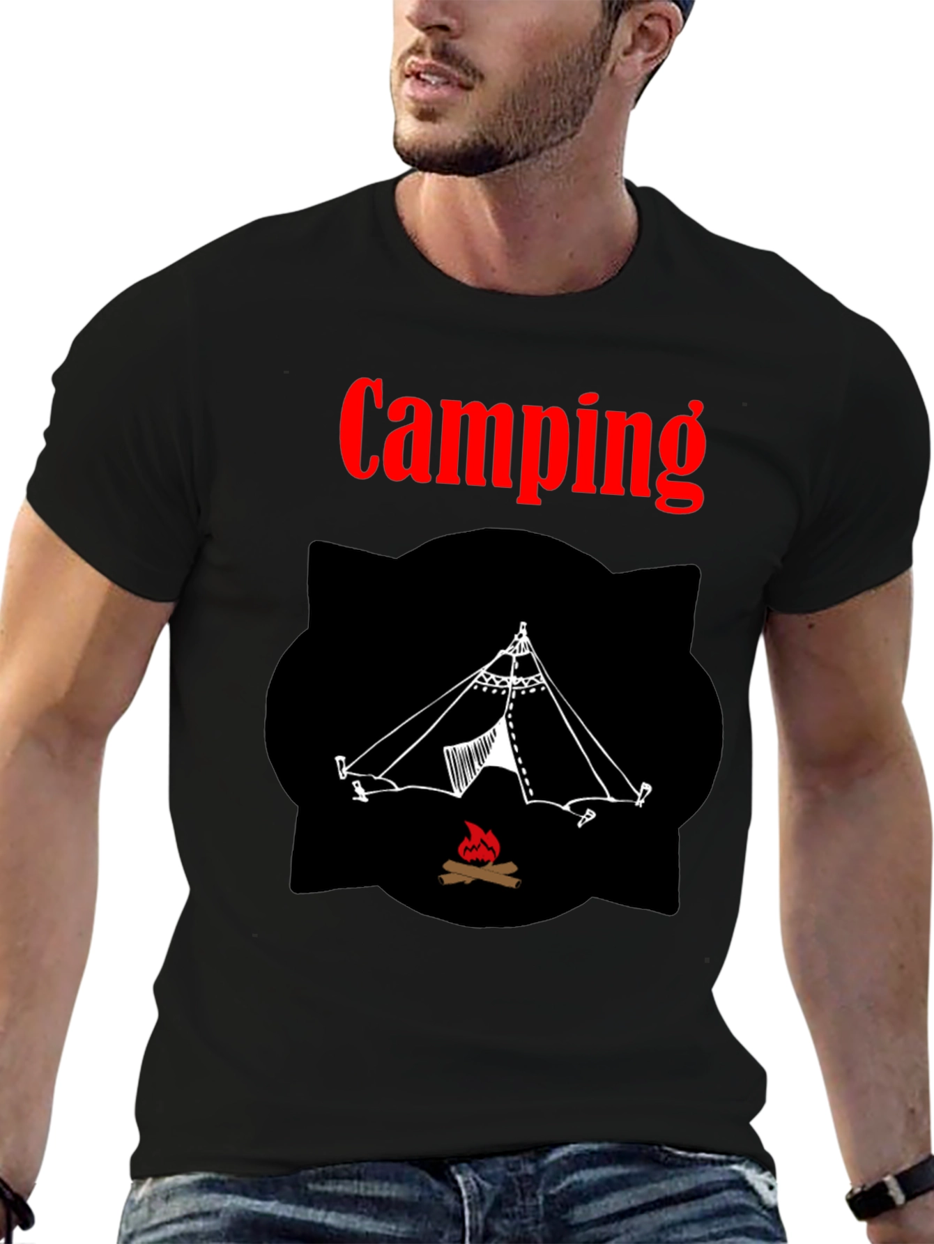 Camping Tent Graphic Tee - Outdoor Adventure Shirt