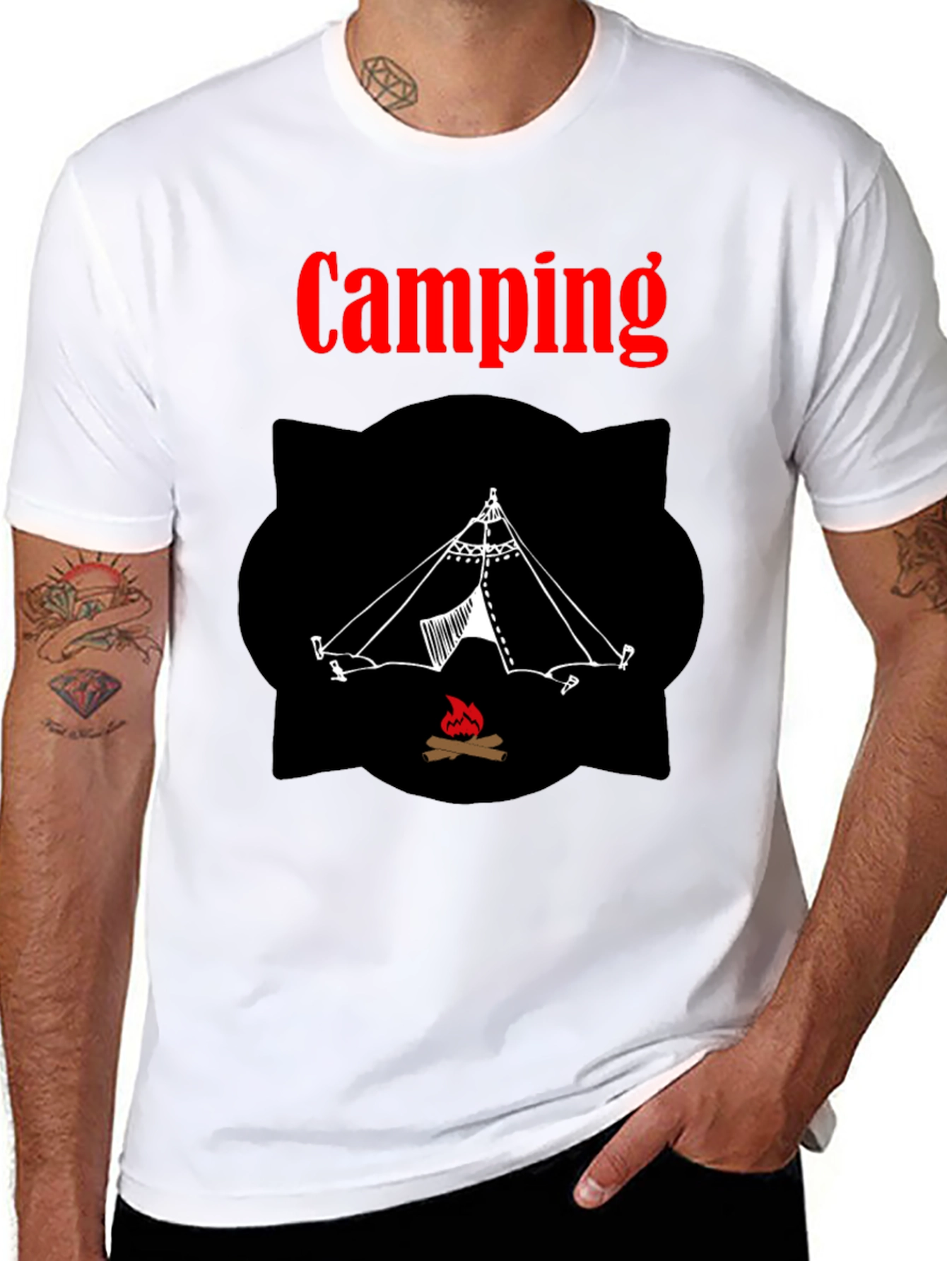 Camping Tent Graphic Tee - Outdoor Adventure Shirt