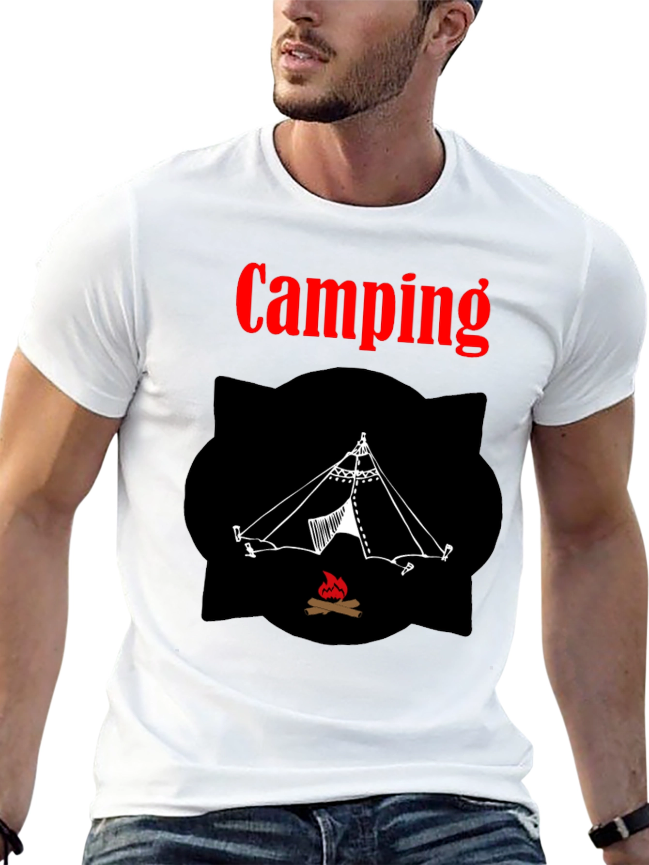 Camping Tent Graphic Tee - Outdoor Adventure Shirt