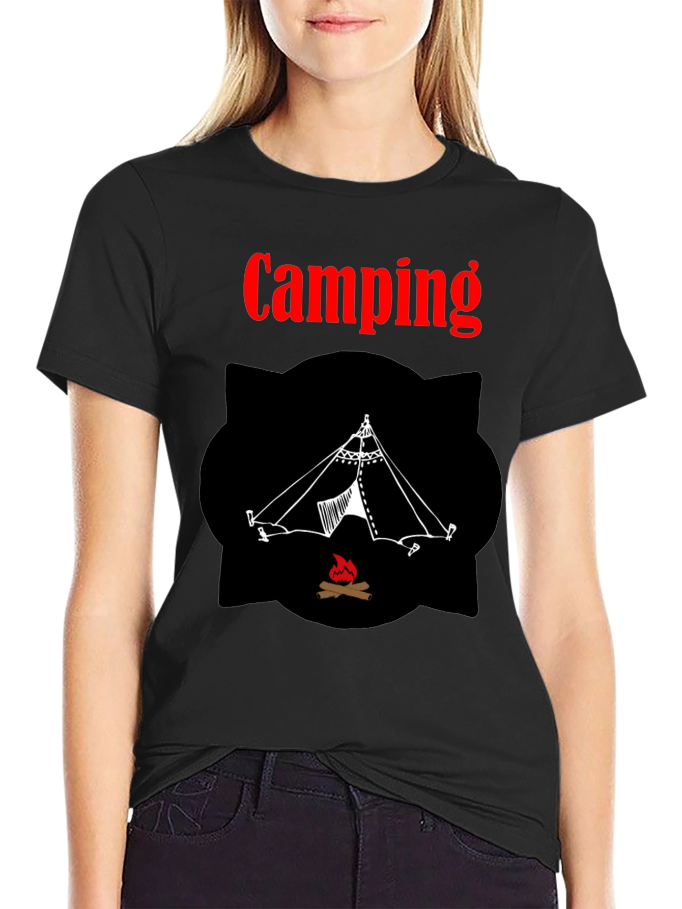 Camping Tent Graphic Tee - Outdoor Adventure Shirt