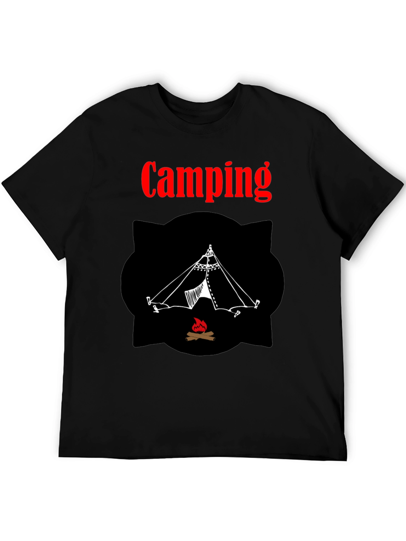 Camping Tent Graphic Tee - Outdoor Adventure Shirt