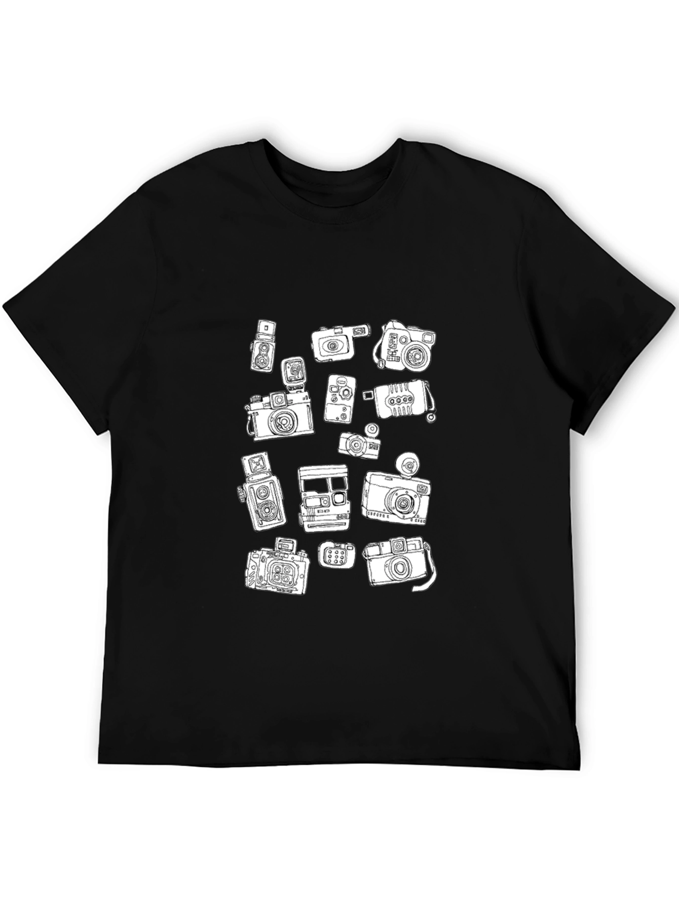 Camera Print Black T-Shirt
