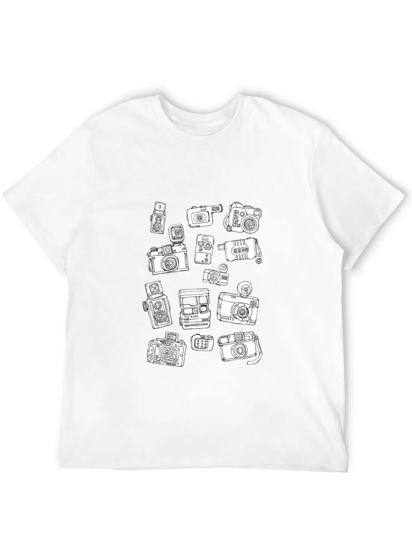 Camera Print Black T-Shirt