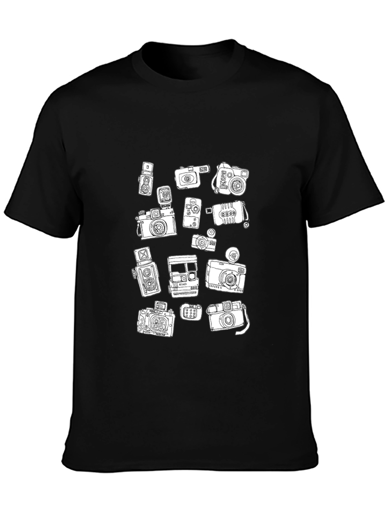 Camera Print Black T-Shirt