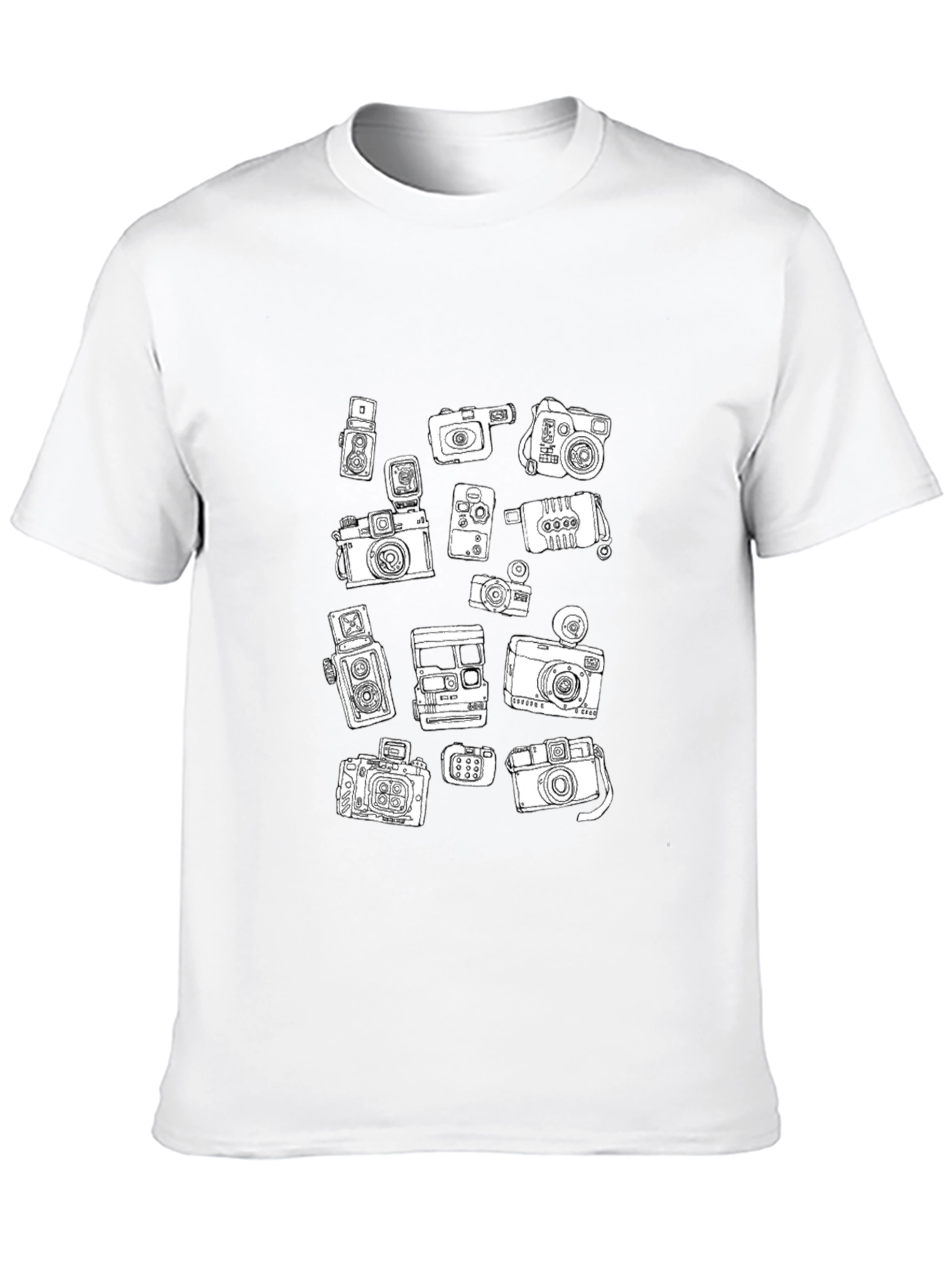 Camera Print Black T-Shirt