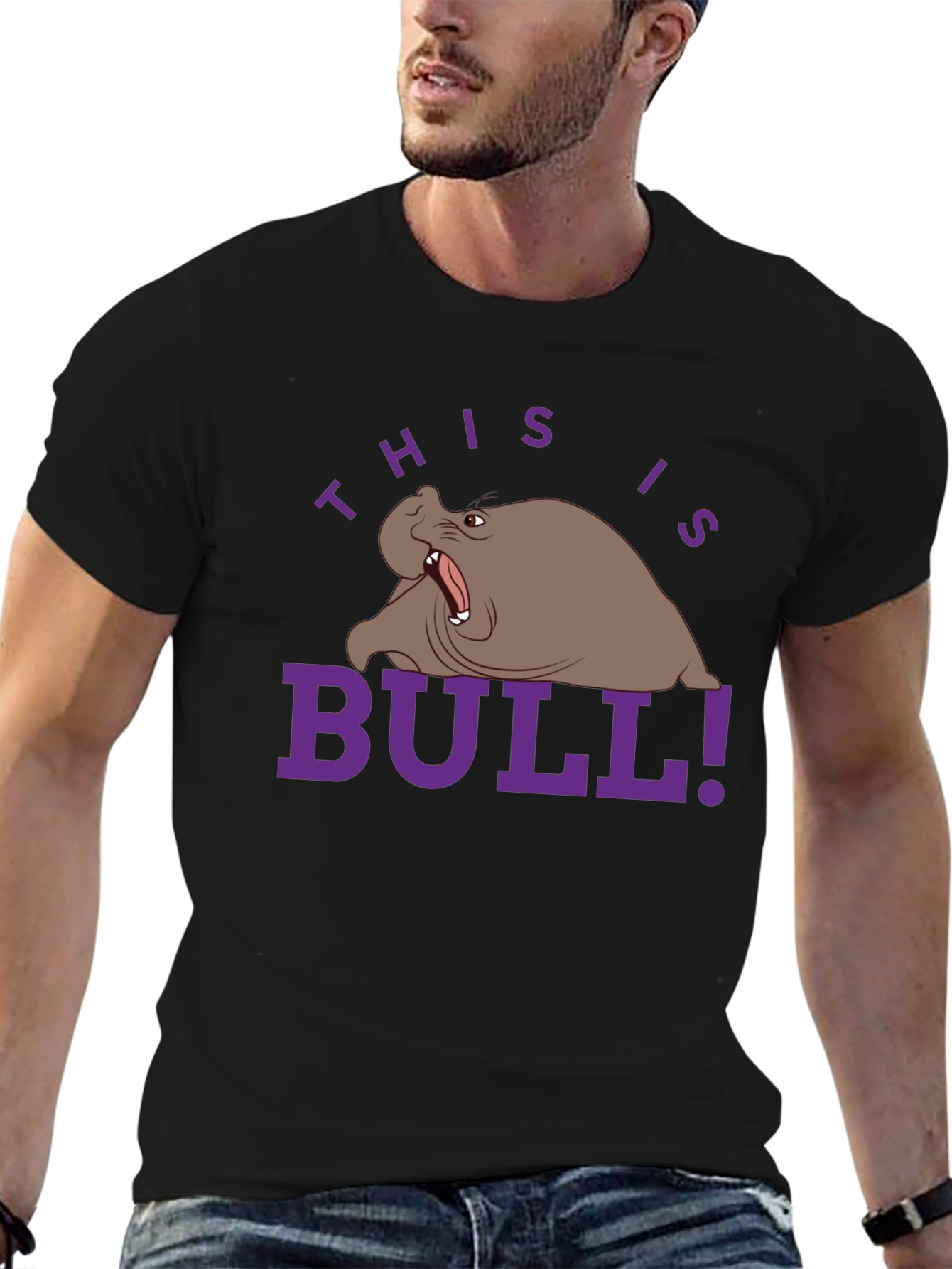Humorous Walrus Graphic Tee - This is Bull!