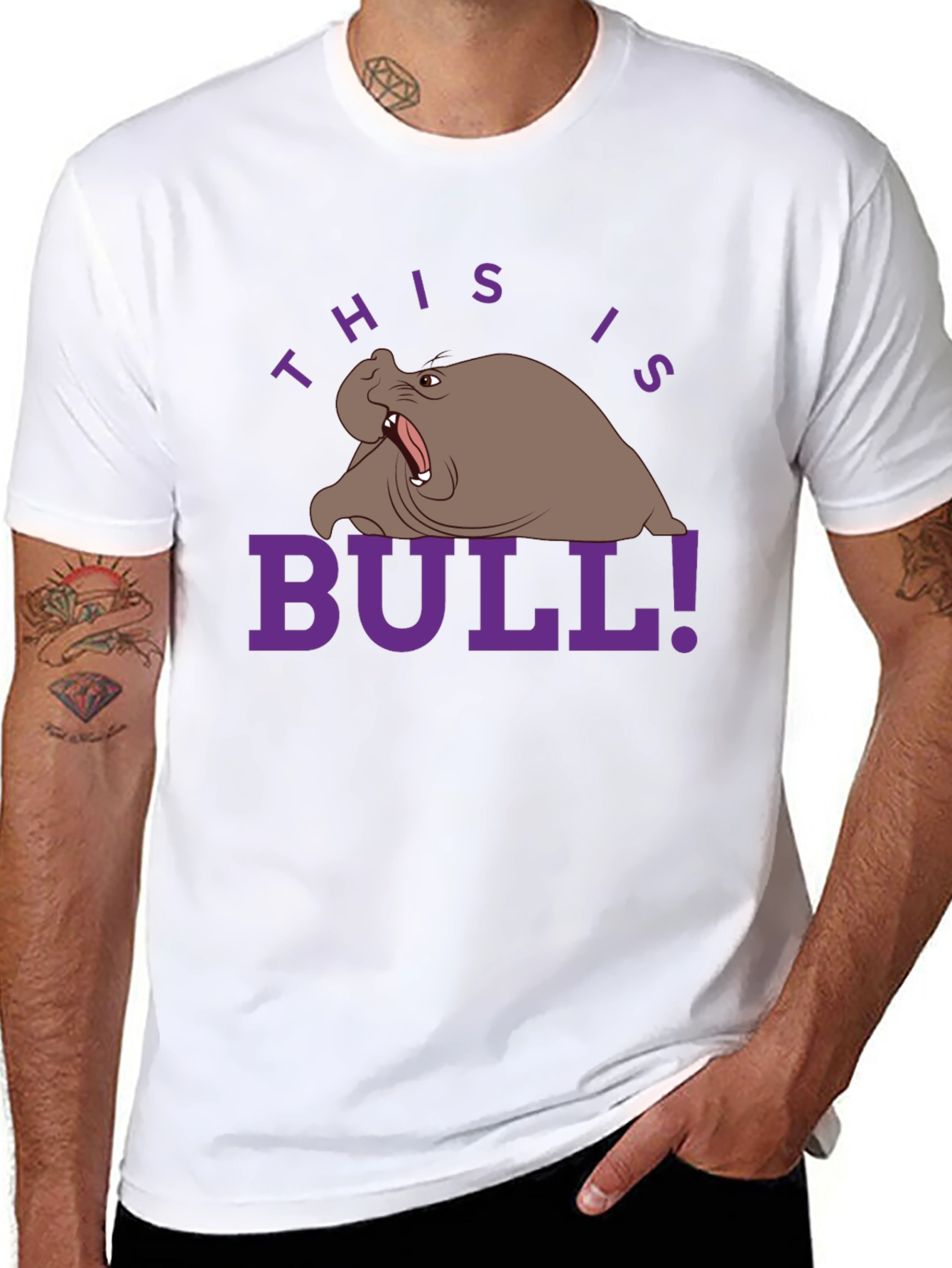 Humorous Walrus Graphic Tee - This is Bull!