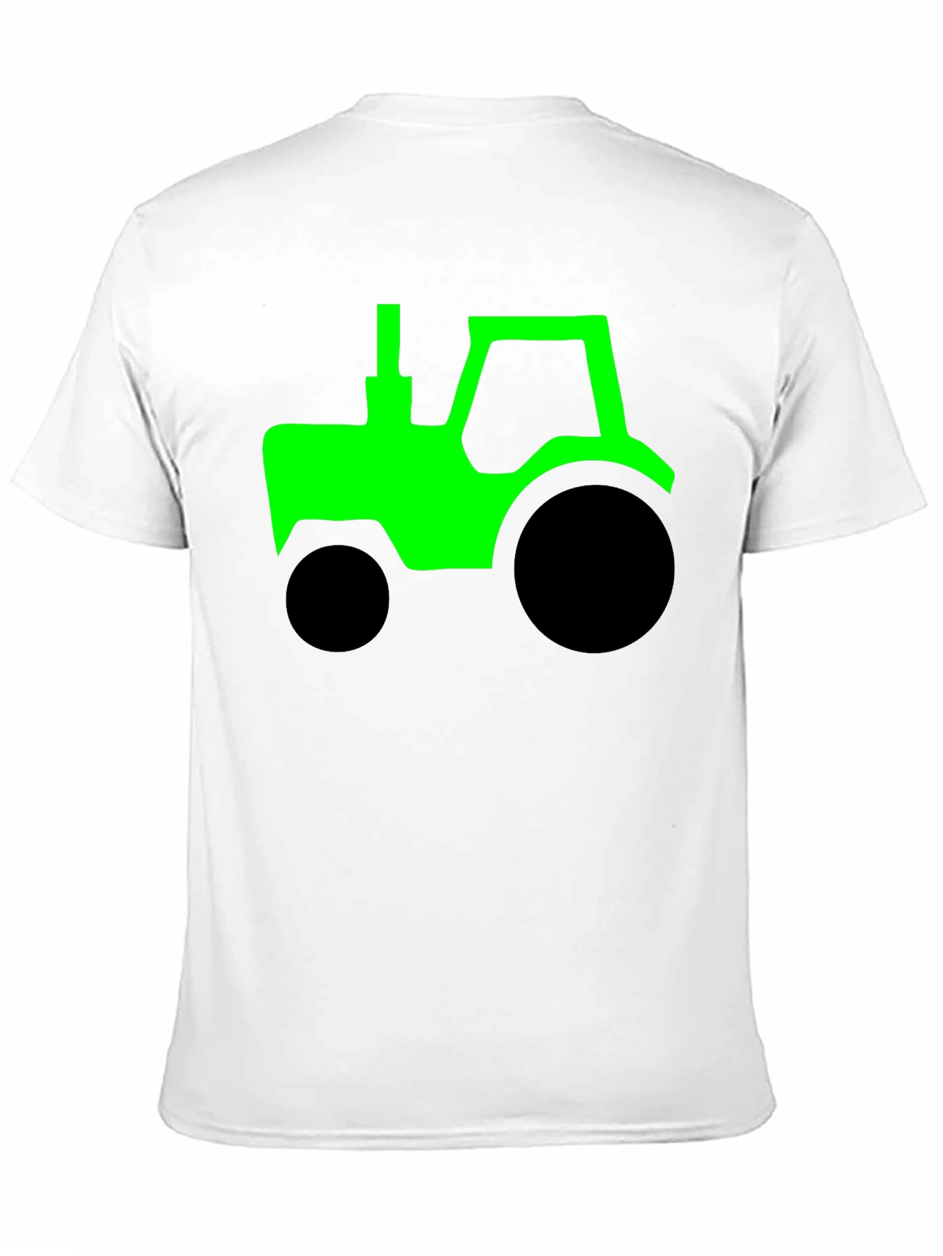 Green Tractor Graphic Black T-Shirt