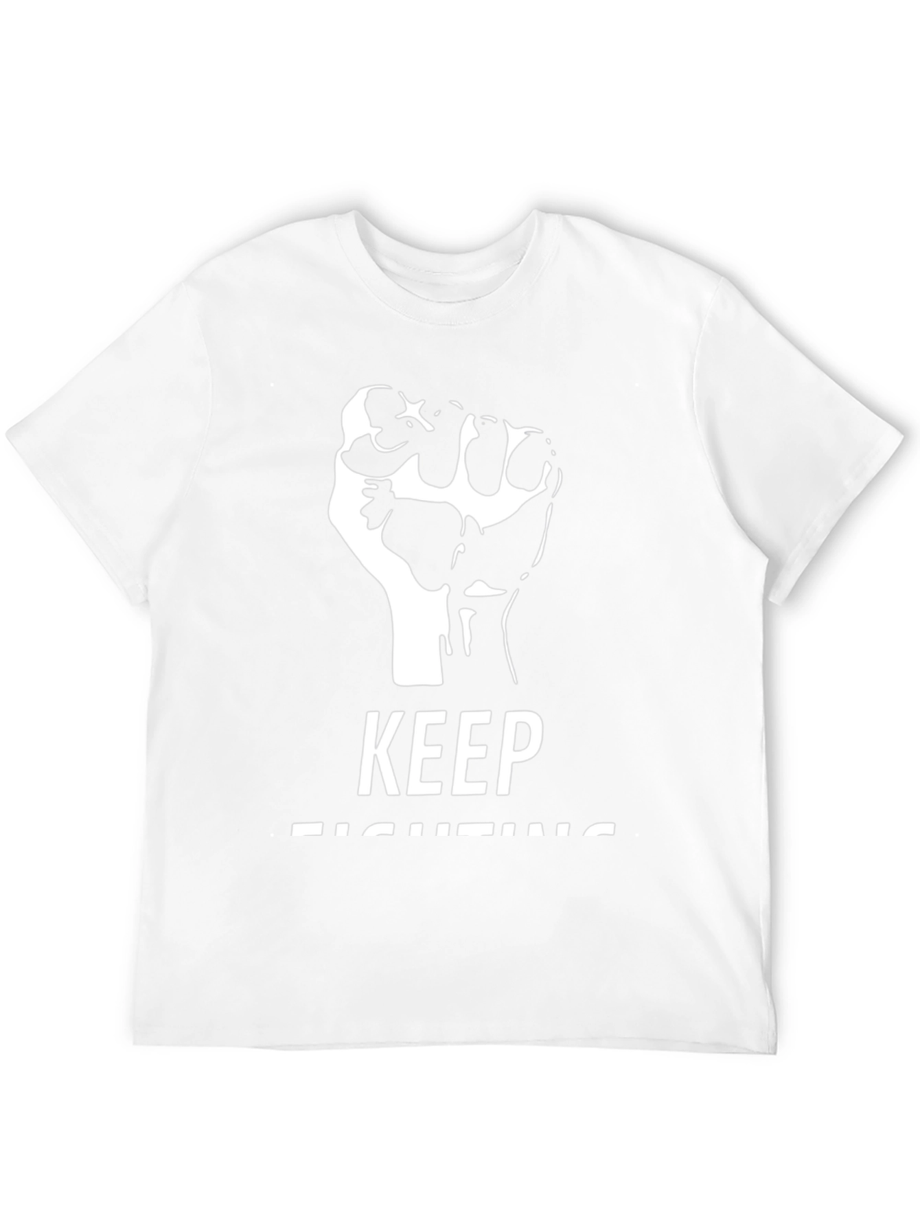 Keep Fighting T-Shirt - Black Graphic Tee