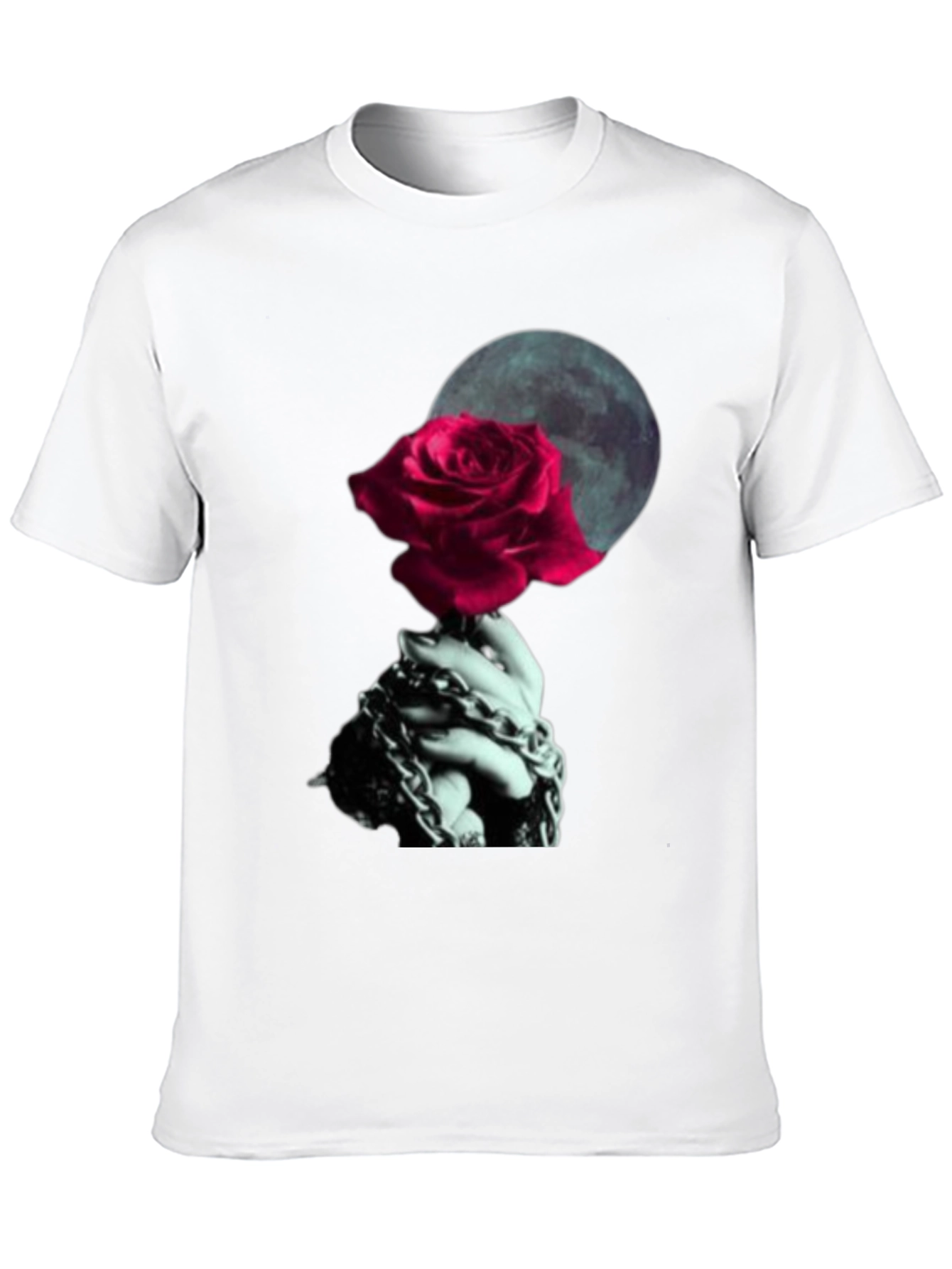 Rose & Chains Graphic T-Shirt - Dark Aesthetic Tee