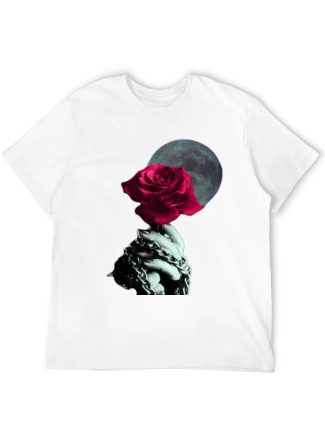 Rose & Chains Graphic T-Shirt - Dark Aesthetic Tee