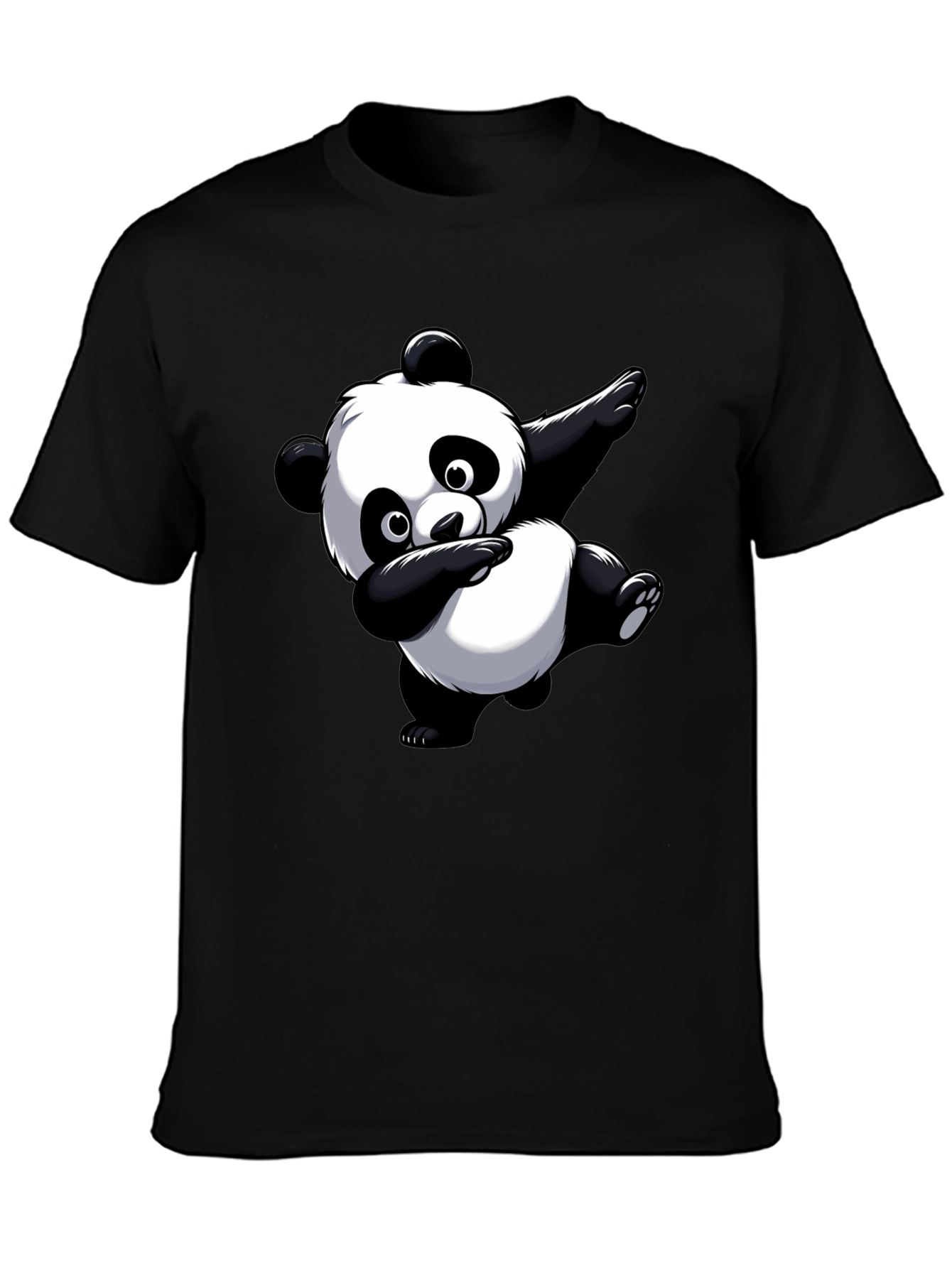 Dabbing Panda Graphic Tee - Black