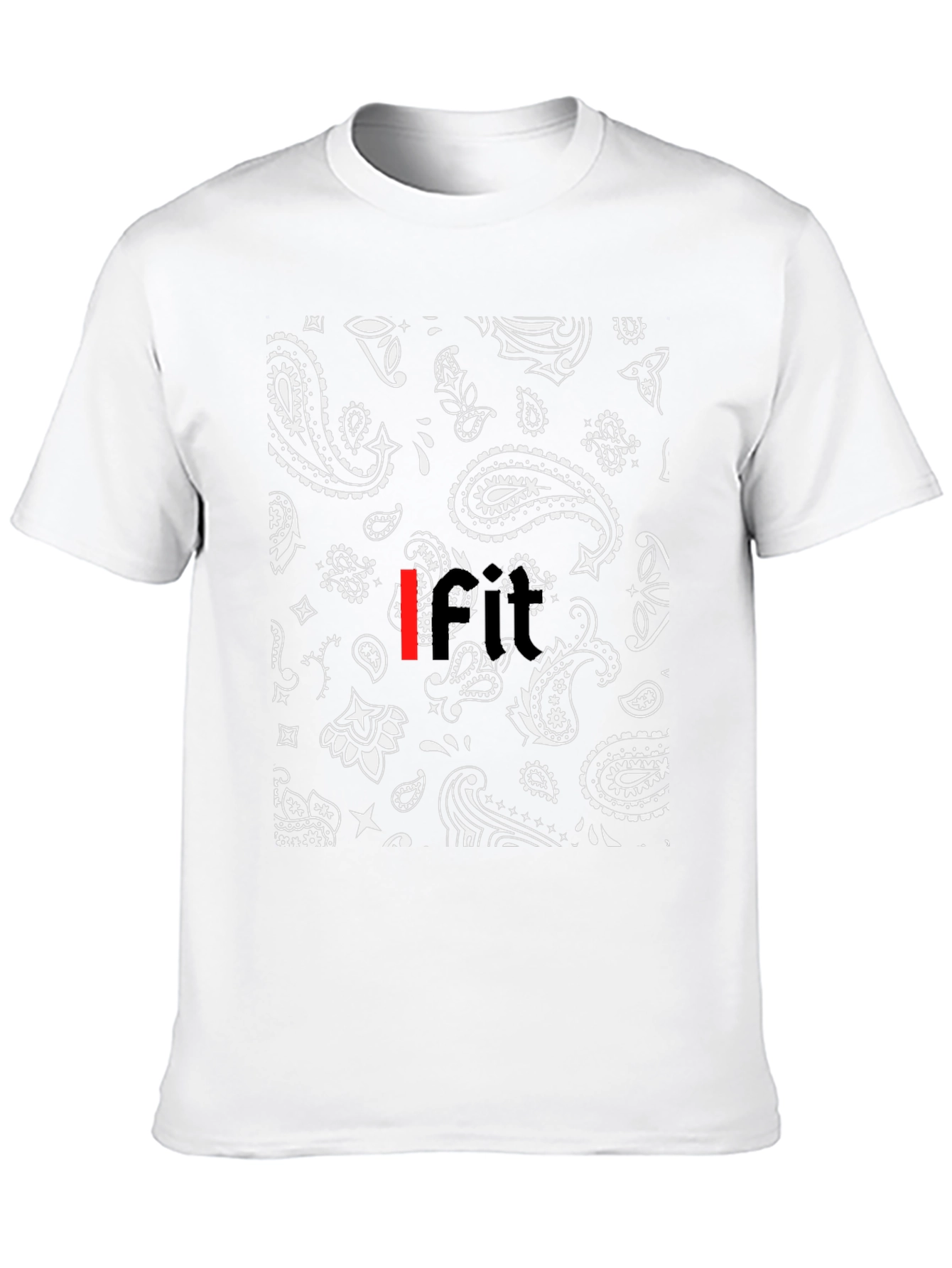 Black Bandana Paisley Print Mens T-Shirt