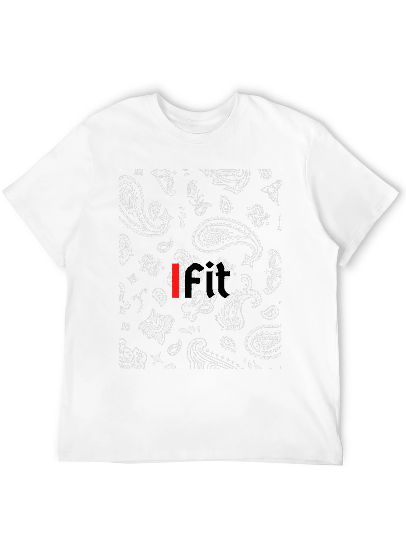 Black Bandana Paisley Print Mens T-Shirt